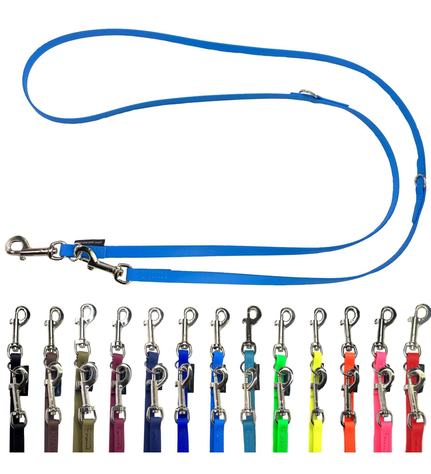 Biothane Dog Leash for Small & Large Dogs - Adjustable 2m/2.4m/2.8m/3.5m/5m with Silver Hook - Light Blue 9mm | Durable & Stylish - Buy Online on SooperMarket.com
