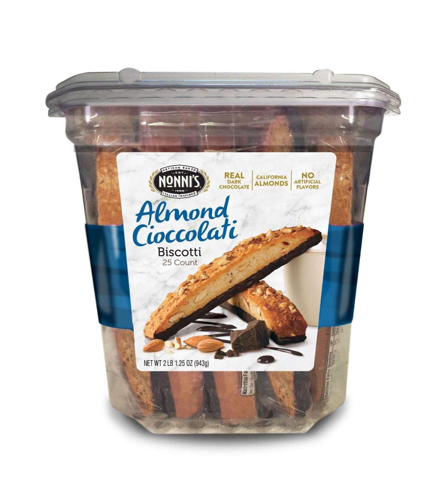 Nonni's Almond Cioccolati Biscotti 25 cts.