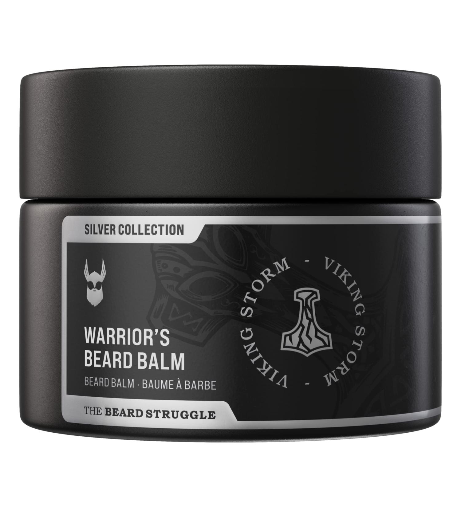 Warrior's Beard Balm - Viking Storm | Non-Greasy 100% Natural Formula - 50g Silver Collection - Buy Online on SooperMarket.com
