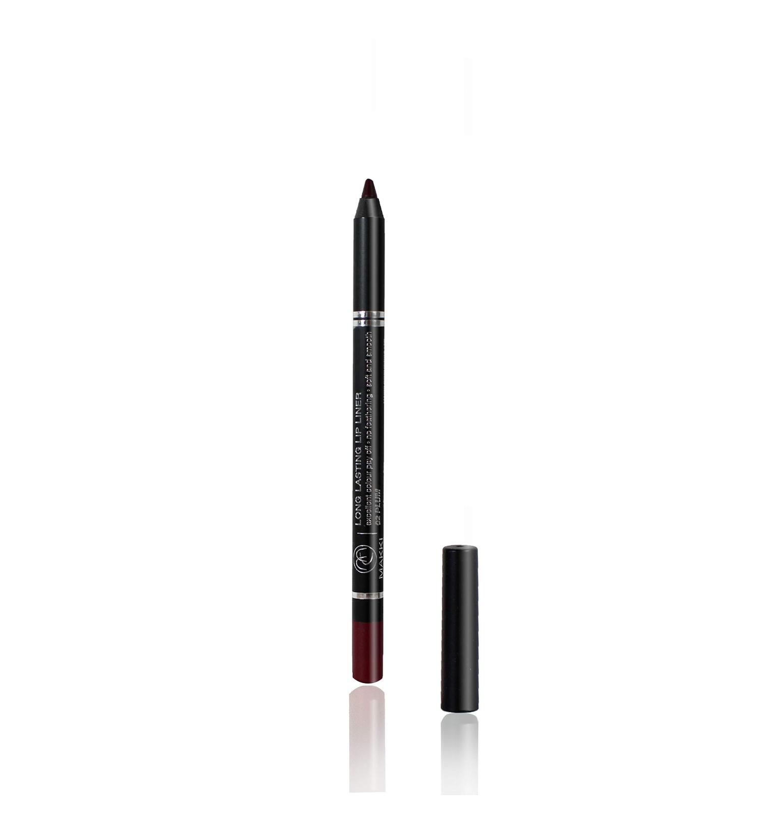 Plum Makki Long Lasting Lip Liner - Intense Color, Creamy Glide, No Feathering - 02 Plum - Buy Online on SooperMarket.com