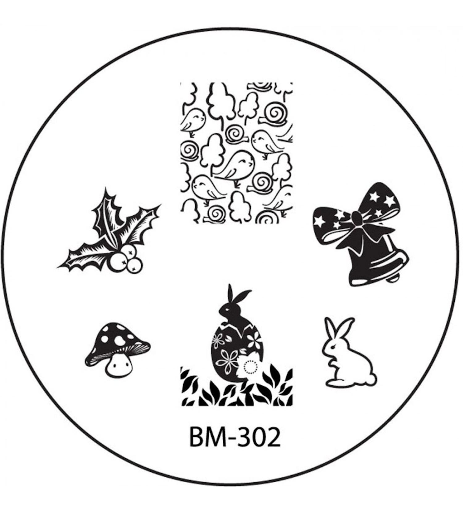 STAMPING STENCIL # BM-302 Easter Easter bunny Easter egg daffodil Easter chick fly agaric