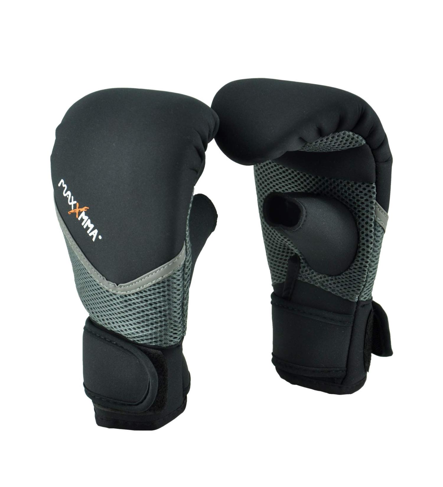 MaxxMMA Neoprene Washable Heavy Bag Gloves - Boxing Punching Training (Black S/M) - Buy Online on SooperMarket.com