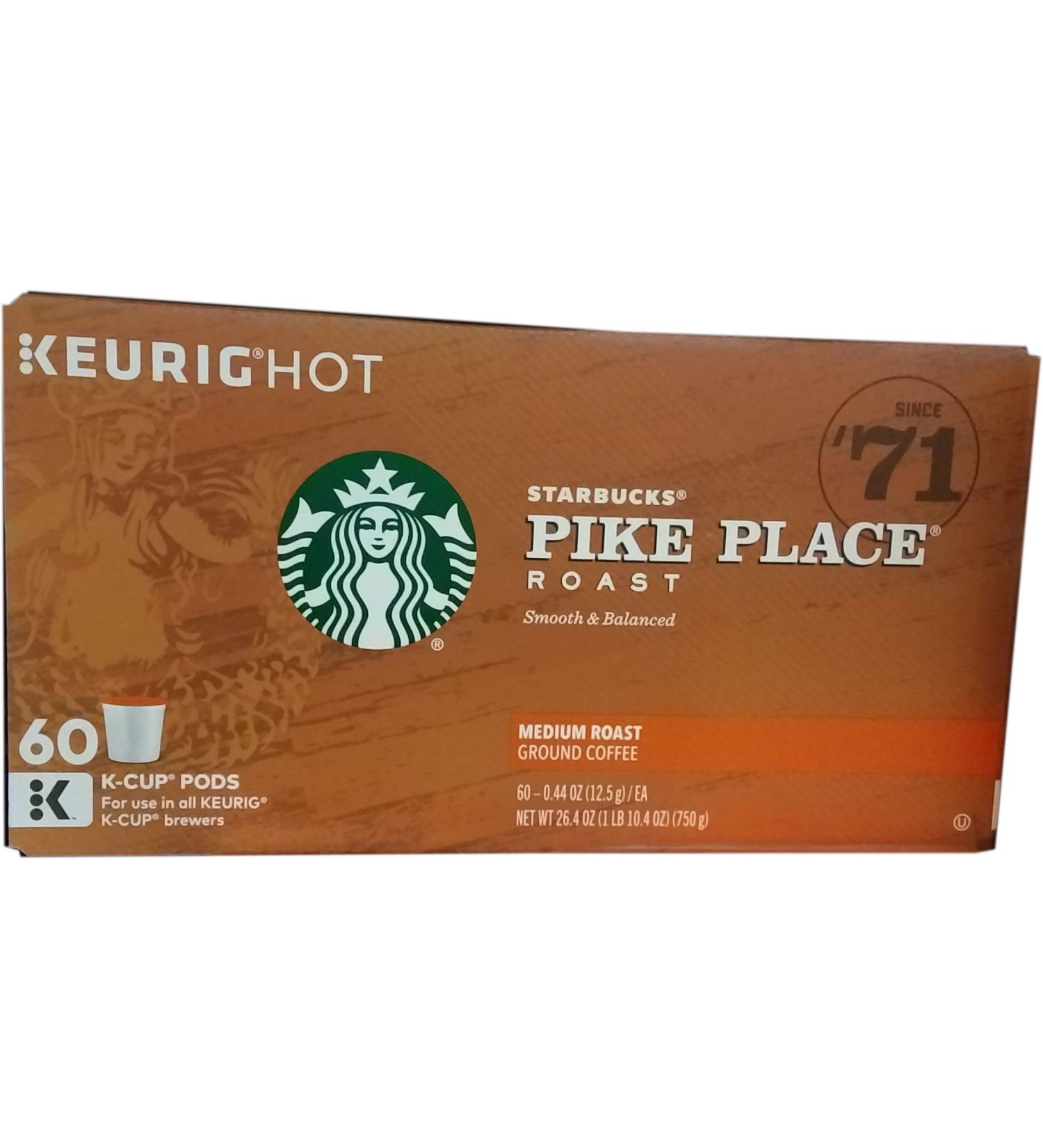 Starbucks Pike Place K-Cups 60 Count 26.4 Oz