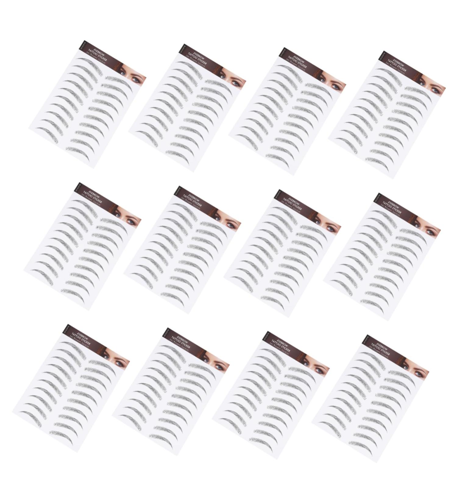 Gogogmee 12 Sheets false eyebrows for women eyebrow water transfer Transfer stickers - Buy Online on SooperMarket.com