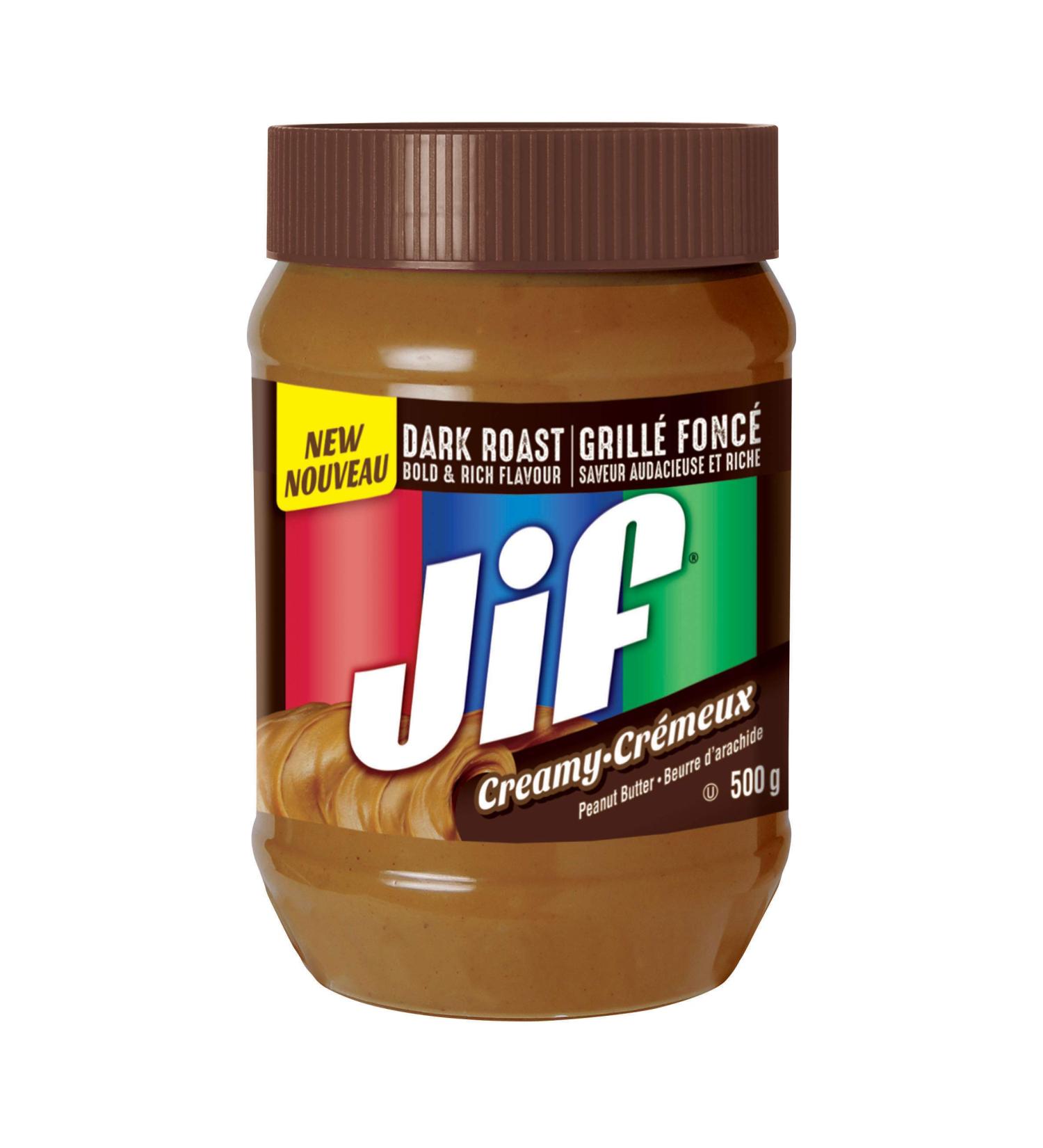 Jif Dark Roast Creamy Peanut Butter Smooth & Creamy Texture No Stir 500g Jars (Pack of 12) Dark Roast Creamy 1 g (Pack of 12) - Buy Online on SooperMarket.com