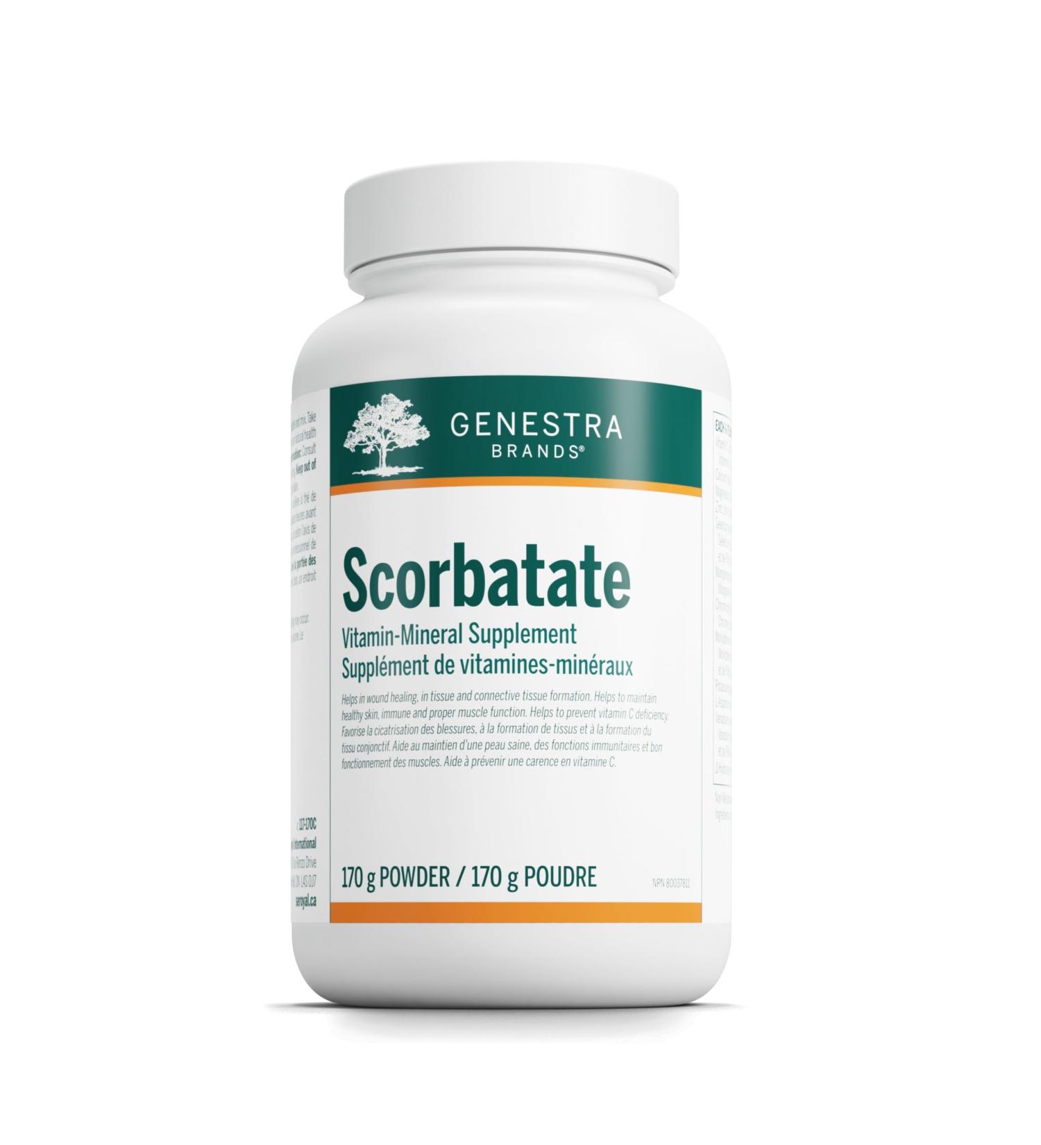 Genestra Brands - Scorbatate - Vitamin C to Support Bones Skin Muscles Immunity and Normal Wound Healing* - 170 Grams Powder - Buy Online on SooperMarket.com