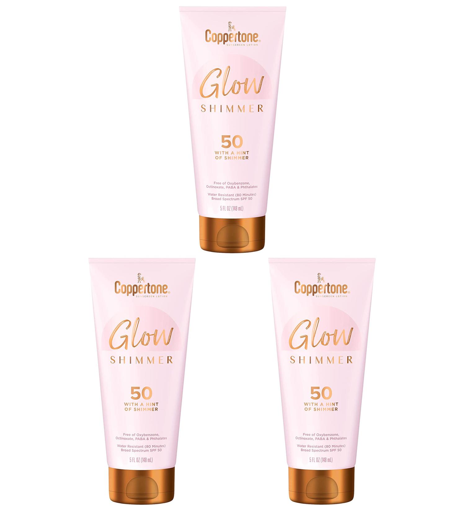 Coppertone SPF 50 Glow Shimmer Lotion 5oz (148ml) - 3 Pack - Buy Online on SooperMarket.com