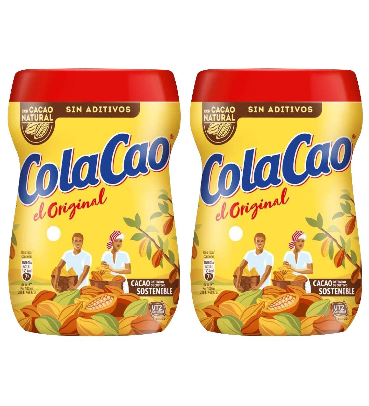 ColaCao Original Chocolate Drink Mix | Made with Natural Cocoa Beans in Spain | No Additives | UTZ Certified | 13.51 oz (2 Pack) | Great for Breakfast - Buy Online on SooperMarket.com
