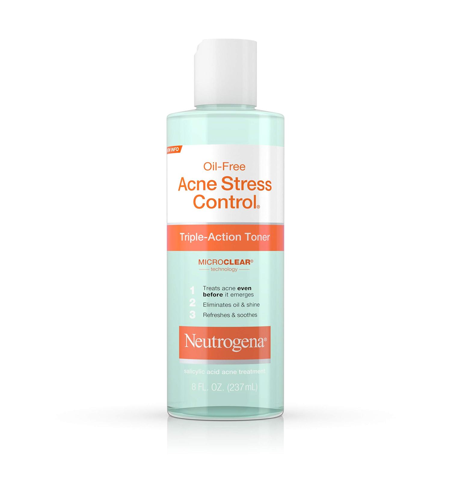 Neutrogena Oil-Free Acne Stress Control Triple-Action Toner - 8 fl oz - Buy Online on SooperMarket.com