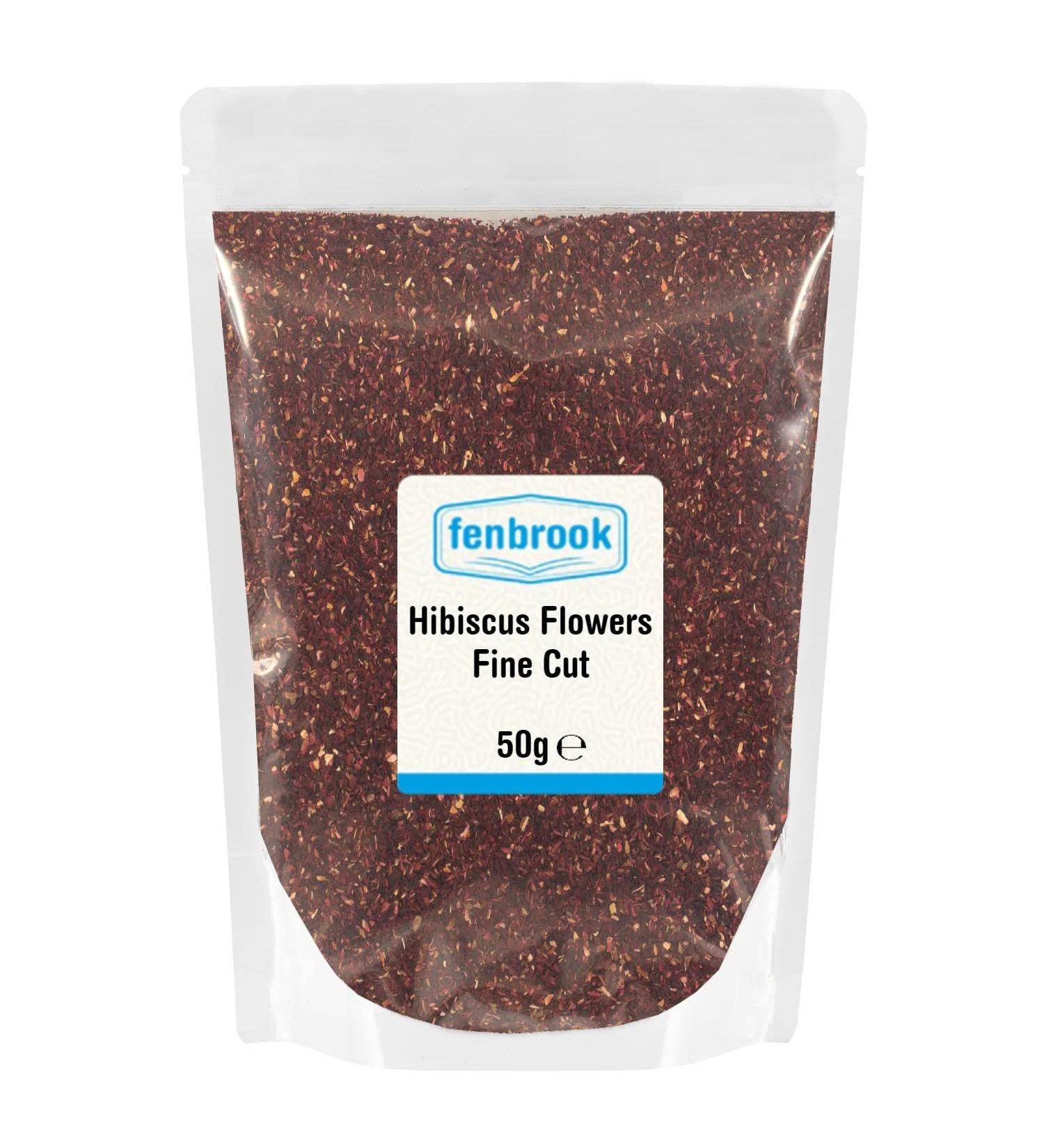 Hibiscus Flowers Fine Cut Loose Tea 50g by Fenbrook
