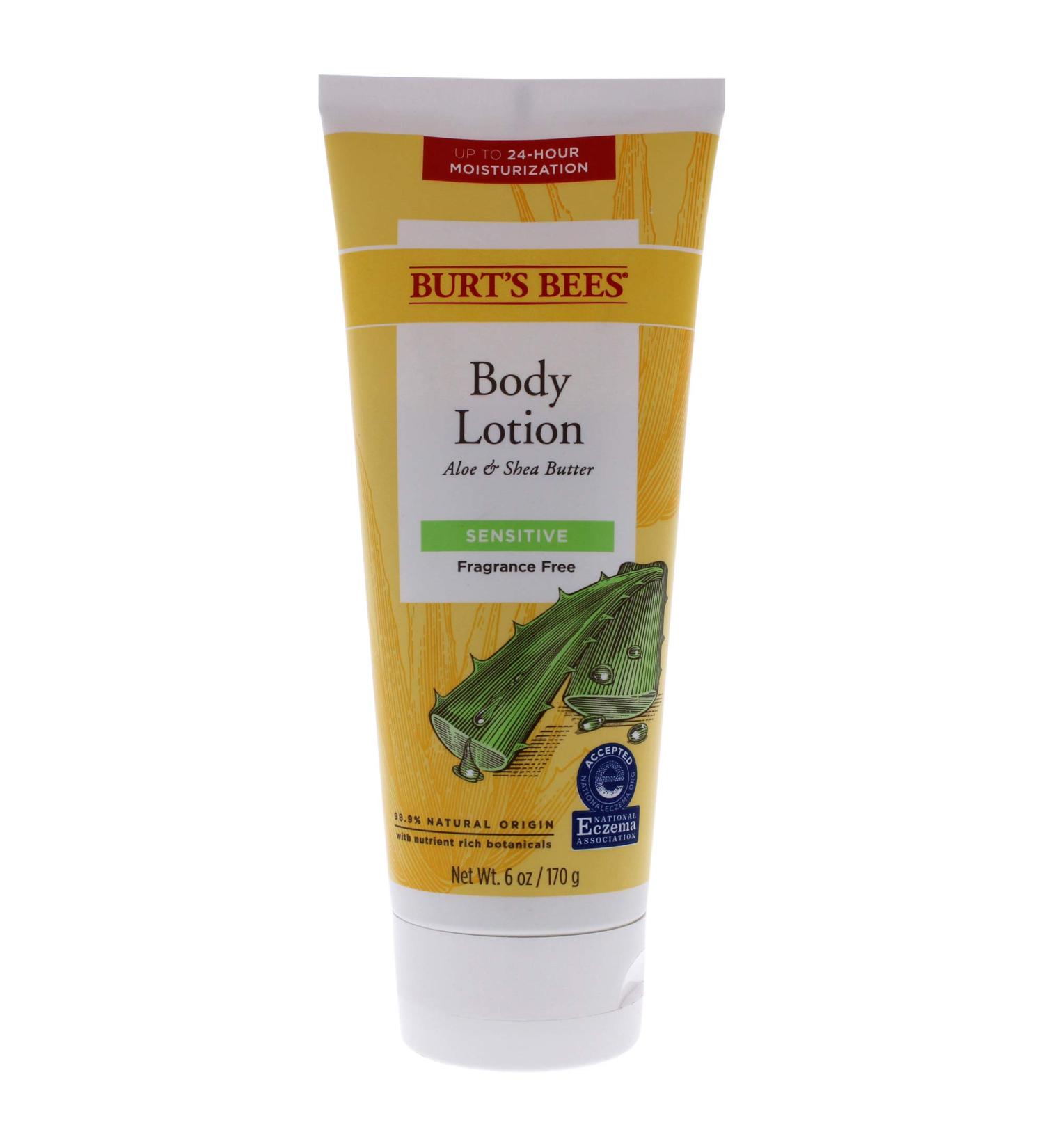 Burt's Bees Aloe & Shea Butter Body Lotion Sensitive Skin 6 Oz Pack Of 3 Aloe & Shea Butter 6 Ounce (Pack of 3)
