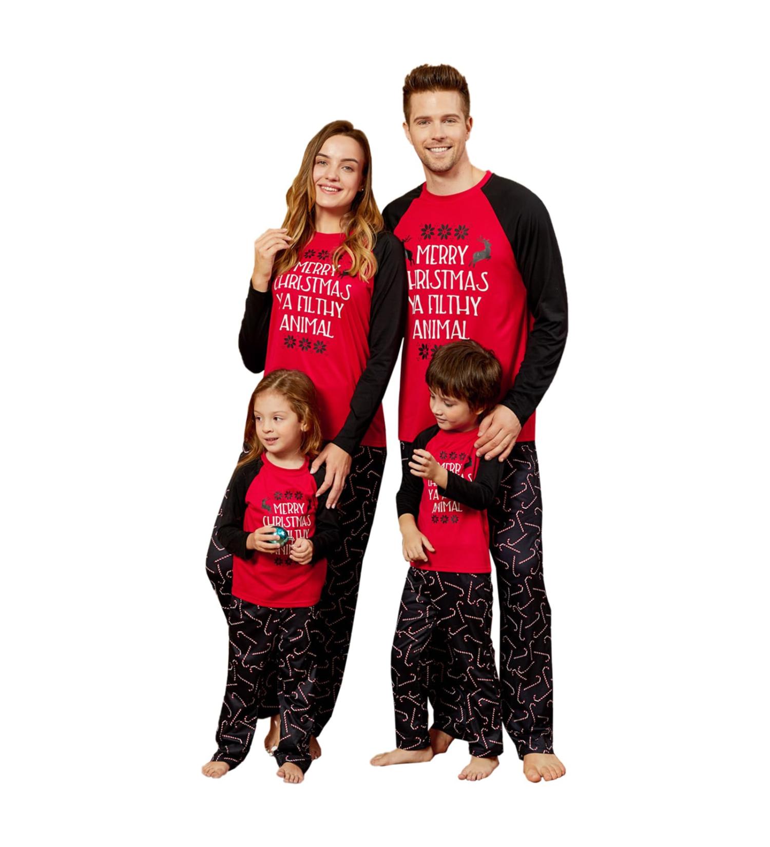 PatPat Family Matching Christmas Pajamas Set - Red Tree Snowflake Print Sleepwear for Baby 6-9 Months - Buy Online on SooperMarket.com