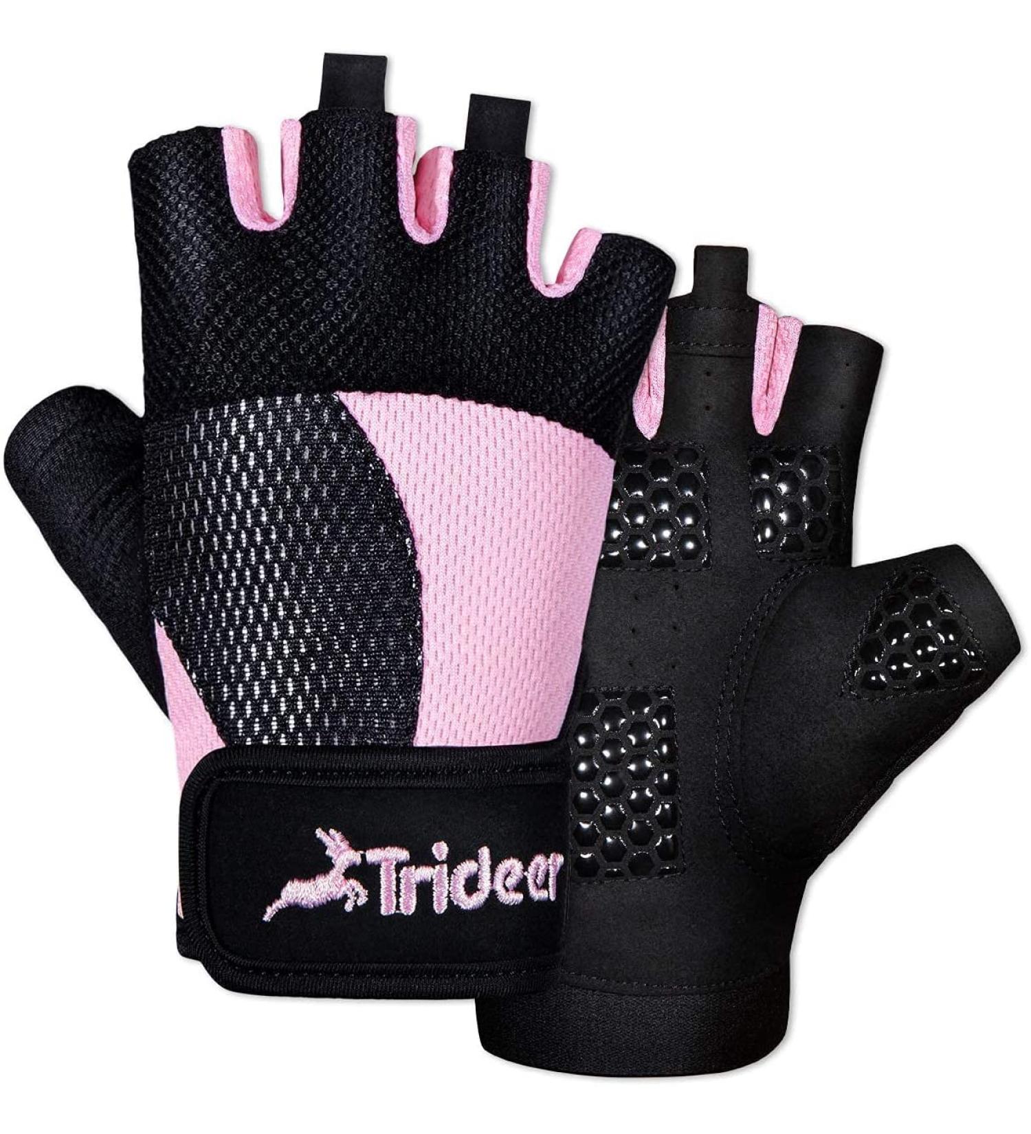 Trideer Breathable Workout Gloves for Women - Pink Small (6.3-7.1 in) | Weight Lifting, Gym, Exercise, Training, Rowing, Biking - Buy Online on SooperMarket.com