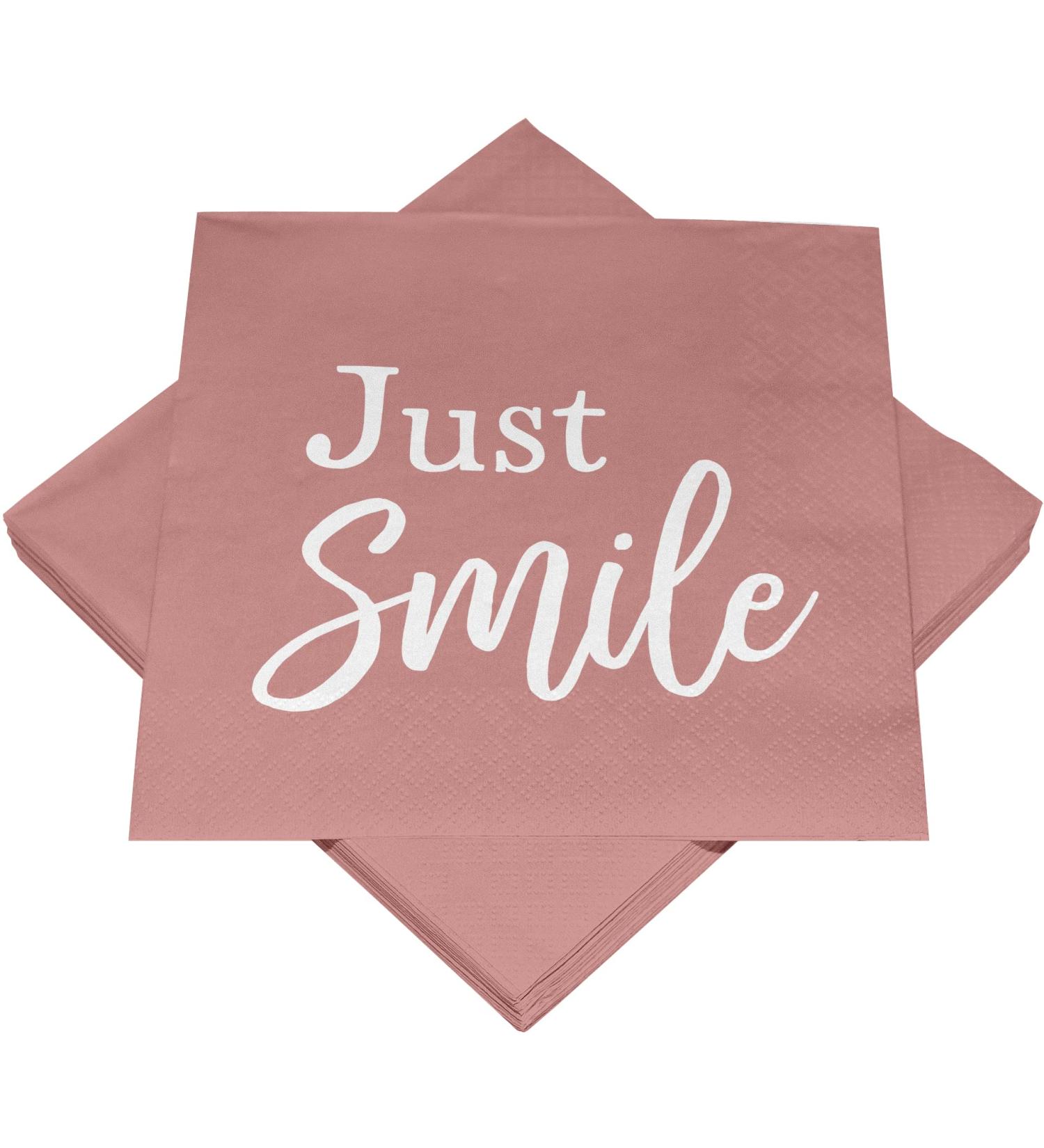 HEKU 100 napkins 3-layer 33x33cm i sucking hard and practically packaged i ideal for weddings anniversaries and special occasions just smile 33x33cm just smile