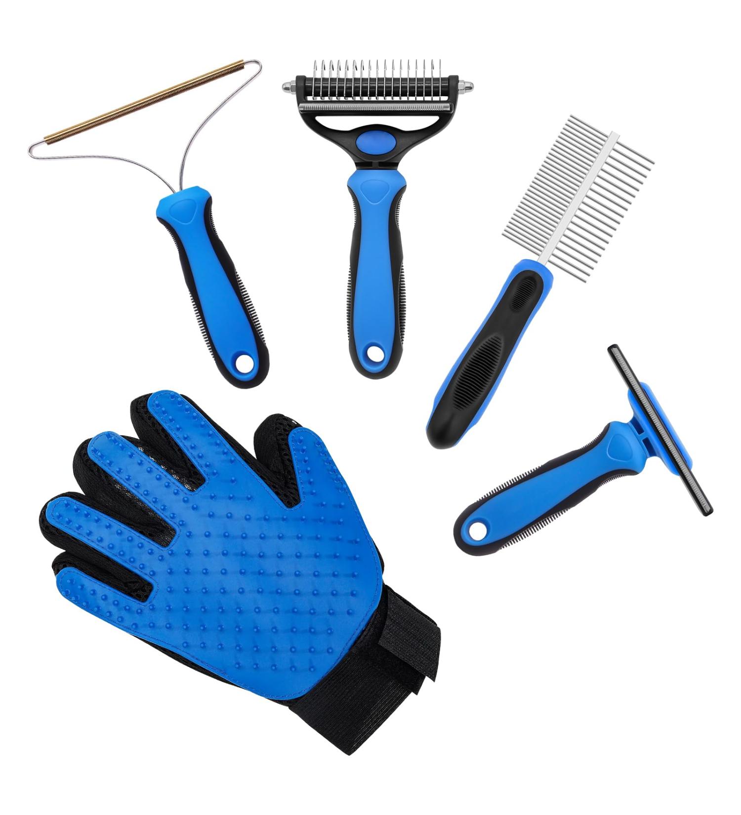 5-Piece Pet Brush Set & Lint Remover for Dogs & Cats - Best Pet Hair Remover for Furniture Sofa & Bed - Buy Online on SooperMarket.com