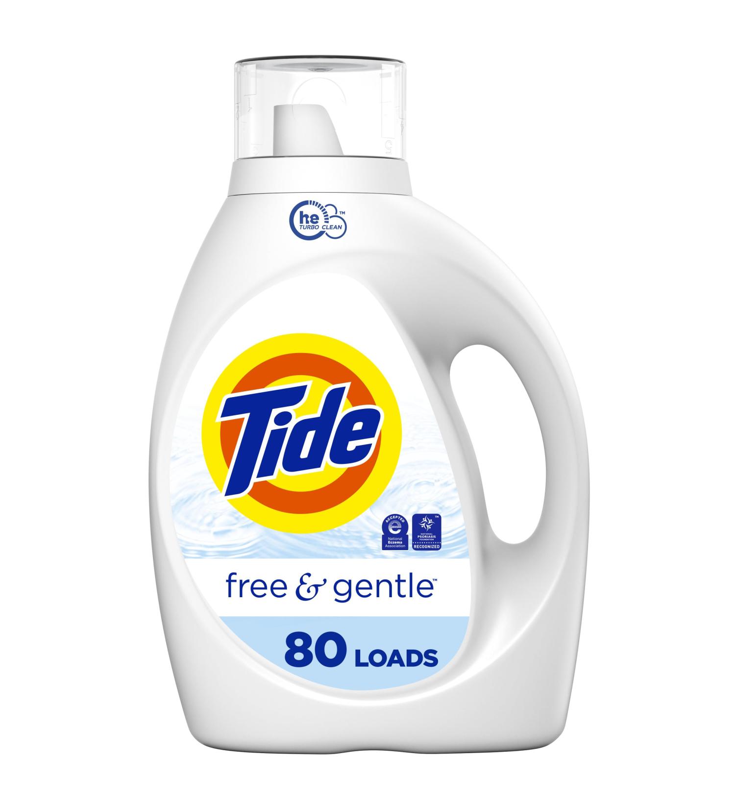 Tide Free & Gentle Liquid Laundry Detergent - 80 Loads 105 fl oz | Buy Online for International Shipping - Buy Online on SooperMarket.com