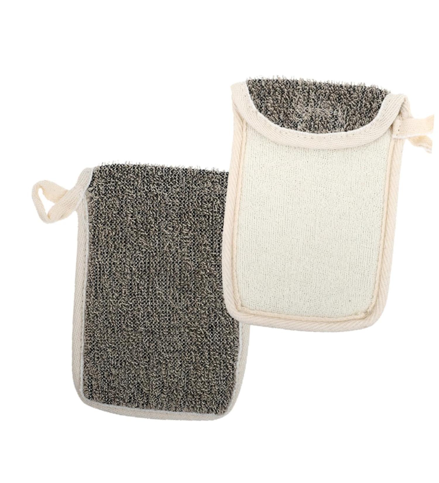 PLAFOPE 2pcs Black Linen Soap Bag Soap Mesh Pouch Bar Soap Pouch Drawstring Soap Bag Soap Mesh Holder Flax - Buy Online on SooperMarket.com