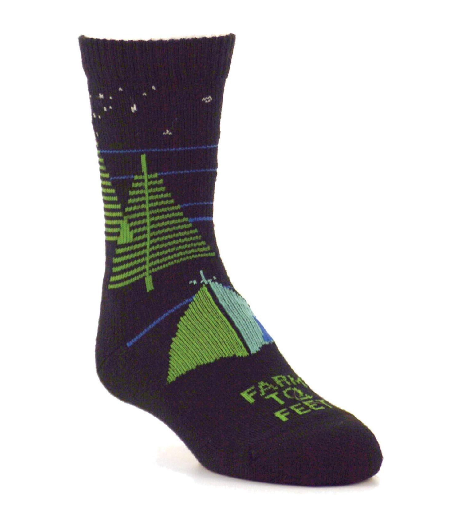 Farm to Feet Kids Forest Everyday Lightweight Crew Socks in Black - Size Medium - Buy Online on SooperMarket.com
