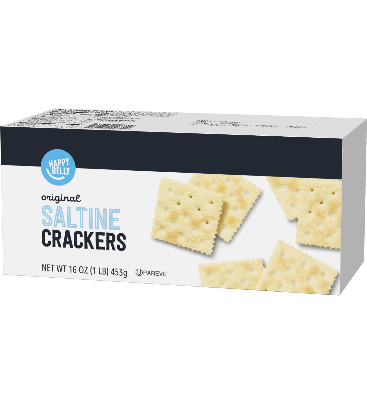 Happy Belly Original Saltine Crackers - 16 Ounce | Amazon Brand - Buy Online on SooperMarket.com