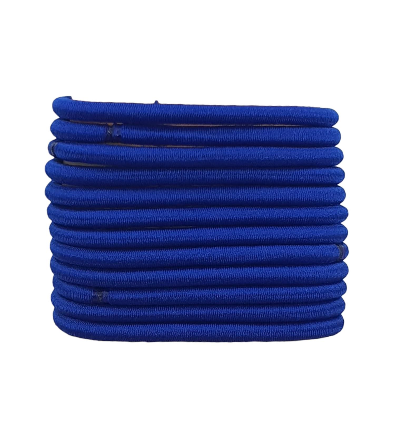 12 PCS 3mm Elastic Hair Bands - No Metal Ponytail Holders in Royal Blue for Women, Men, Girls, Kids - Buy Online on SooperMarket.com