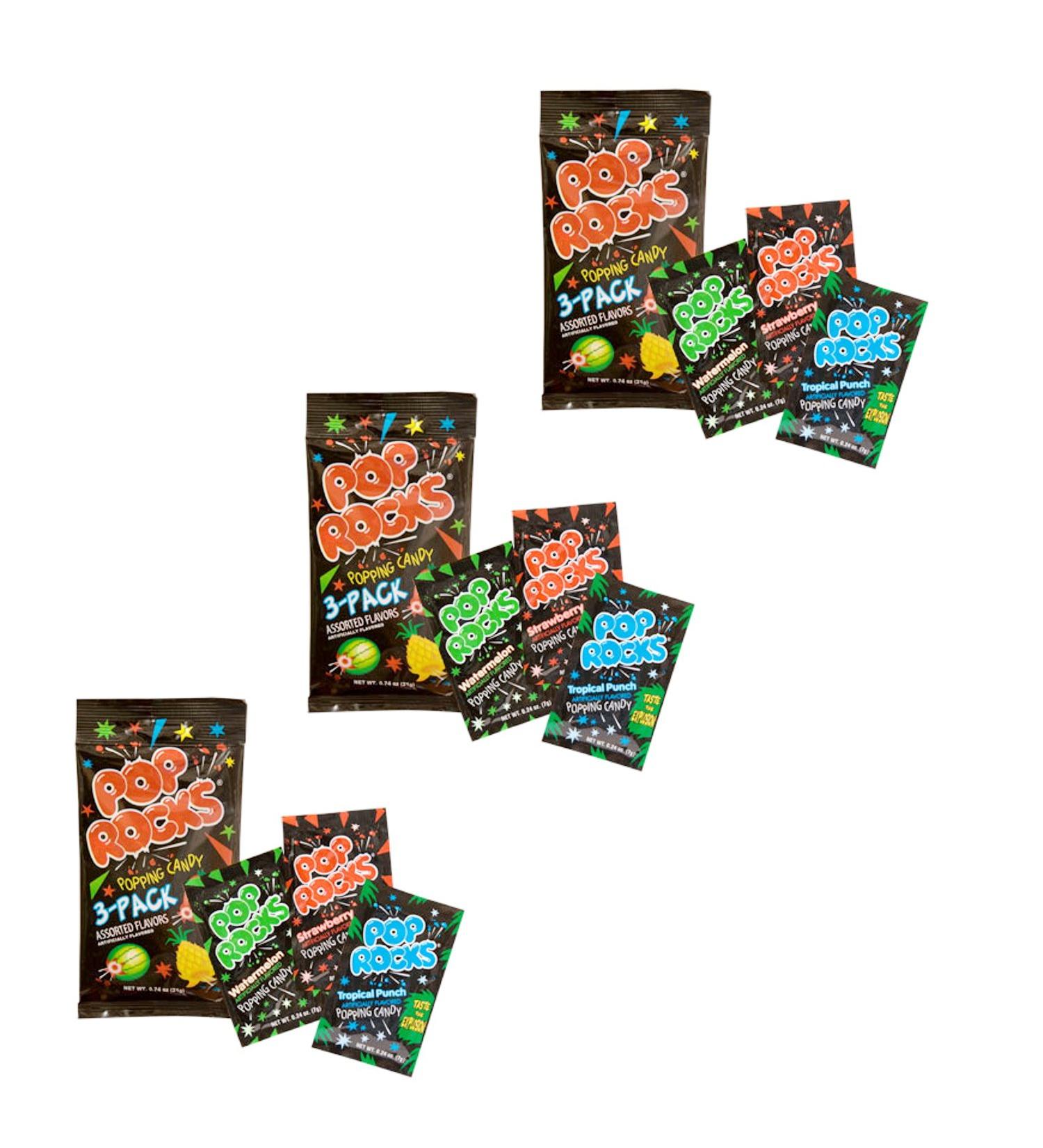 Pop Rocks Popping Candy 3-Pack - Watermelon, Strawberry, Tropical Punch - Bursting with Flavor! - Buy Online on SooperMarket.com