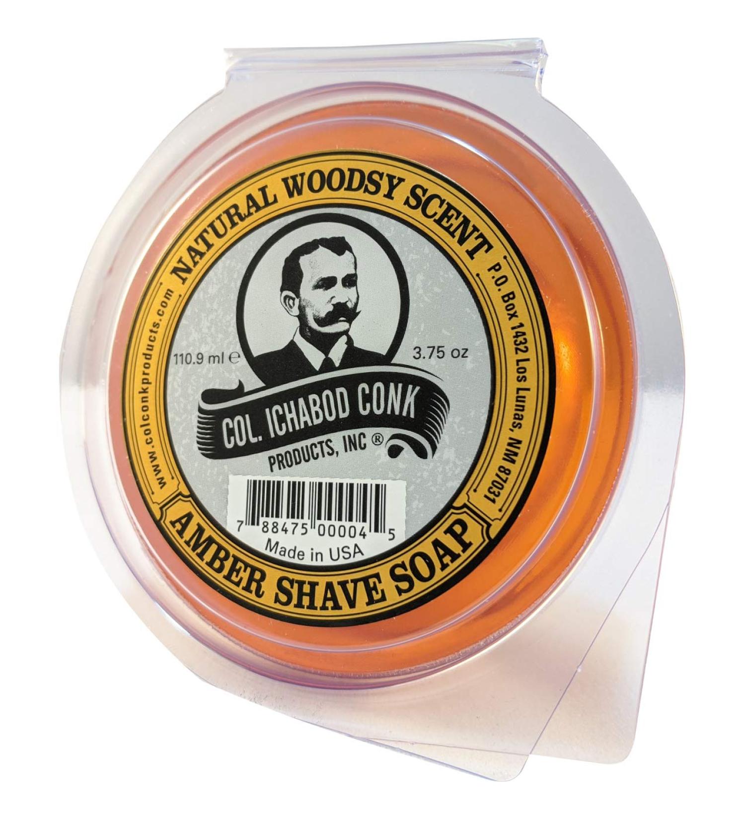 Colonel Conk AMBER Super Bar Shave Soap 3-3/4 oz - Extra Large Size - Buy Online on SooperMarket.com