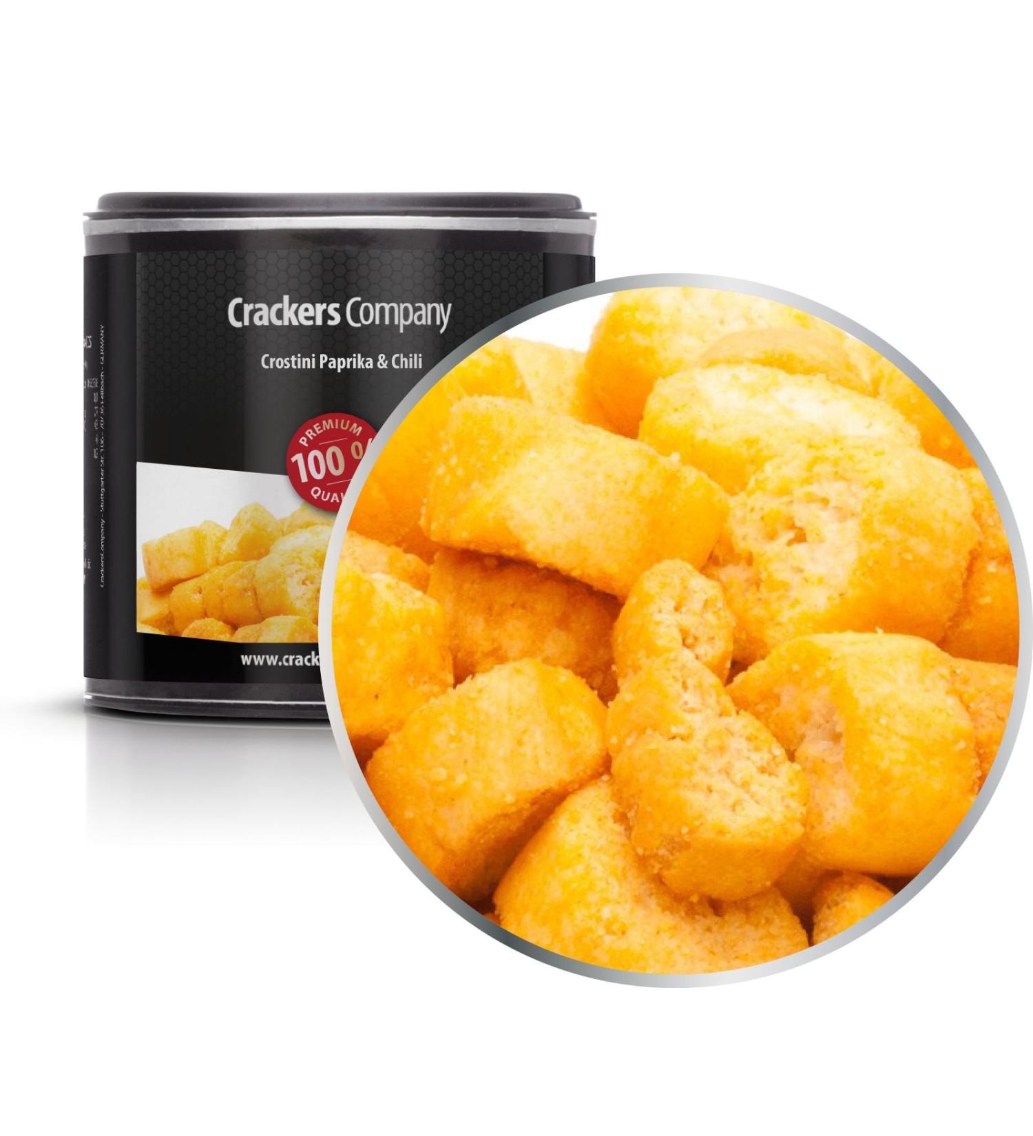 5 x 35g Croutons Semmel cubes Mediterranean Vegetarian vegan and lactose -free with chili paprika onion garlic olive oil crostini paprika & chili topping to soup and salad 5 x 35g in membrandosis small (175g)