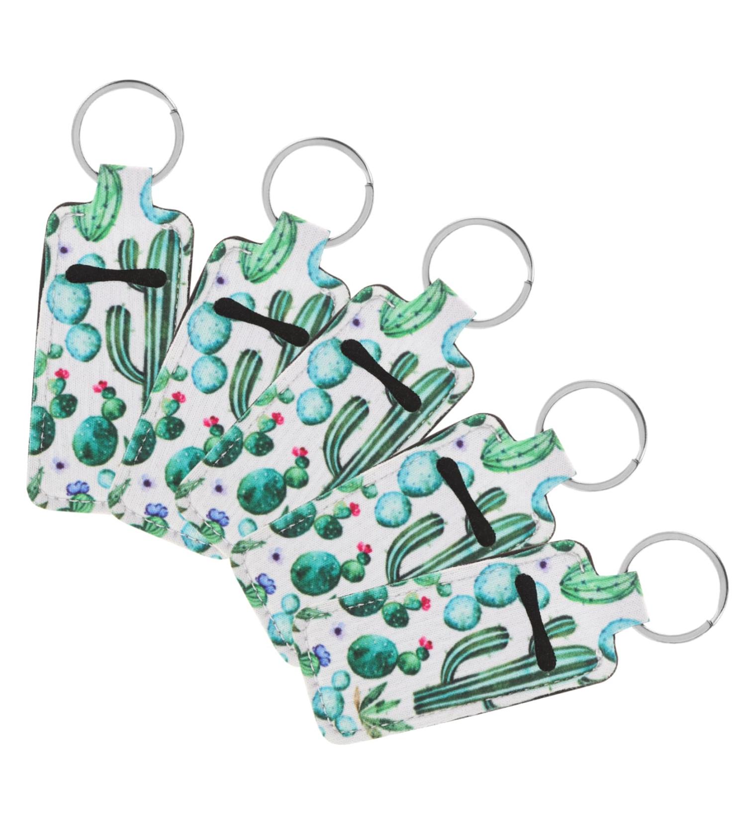 5pcs Portable Square Keychain Lipstick Storage Sleeve | Neoprene Lipstick Holder & Floating Key Rings for Boats - Shop Now - Buy Online on SooperMarket.com