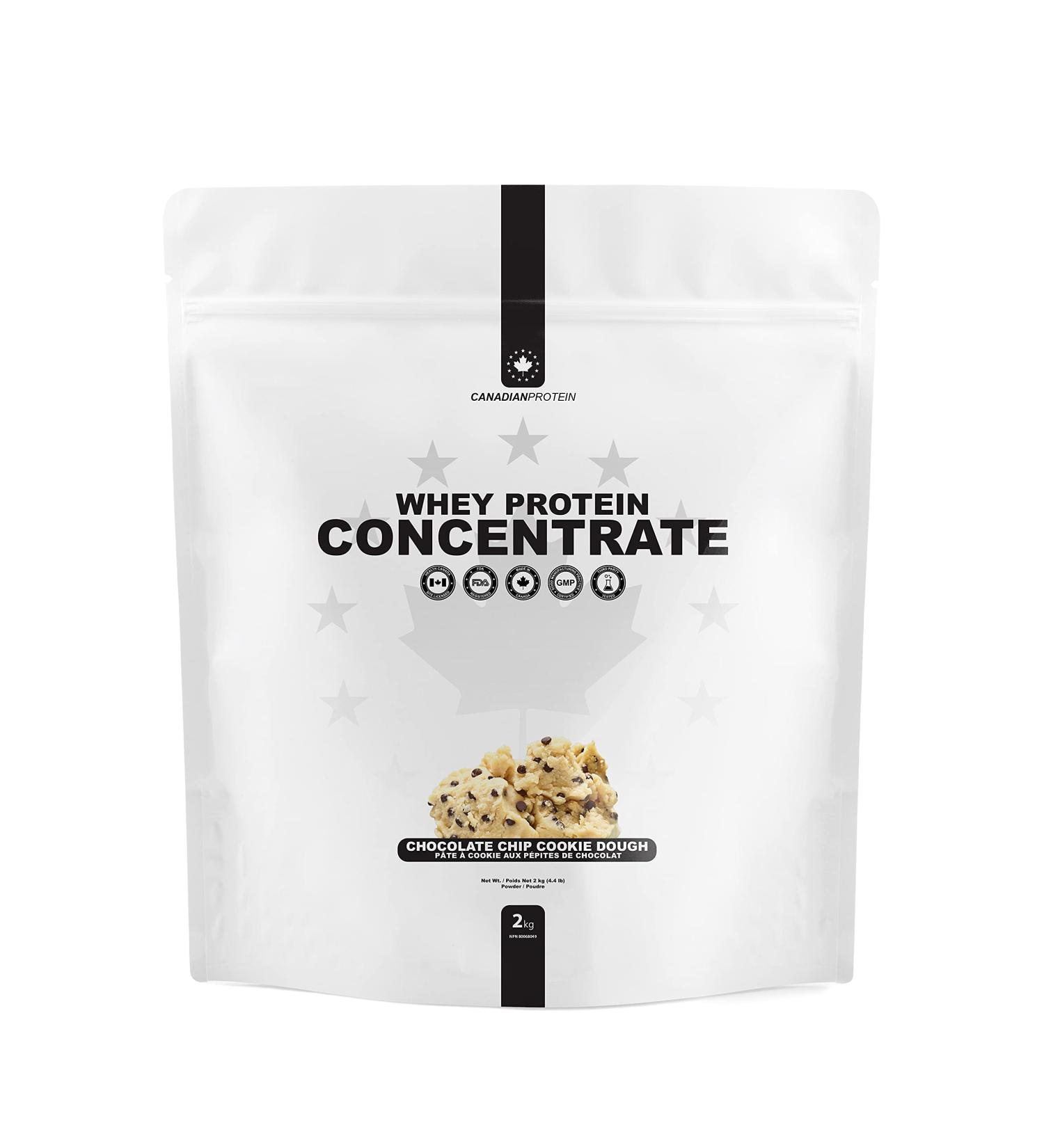 Canadian Protein Whey Concentrate 24g of Protein | 6 kg of Chocolate Chip Cookie Dough Flavored Low Carb Keto Friendly Workout Recovery Drink | Protein Powder Rich in BCAA Amino Acids - Buy Online on SooperMarket.com