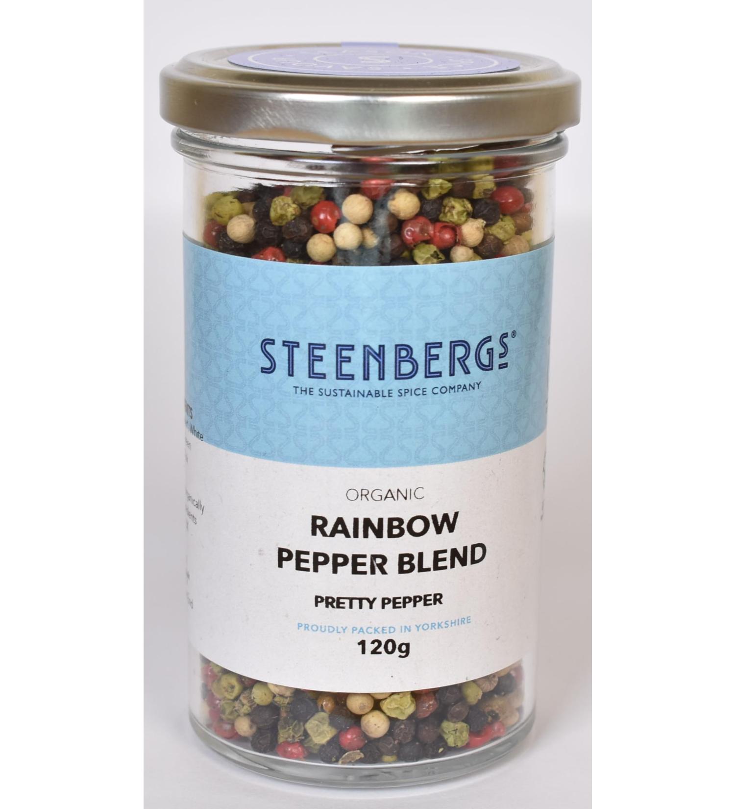 Steenbergs Organic Rainbow Pepper Blend 120g - Buy Online on SooperMarket.com