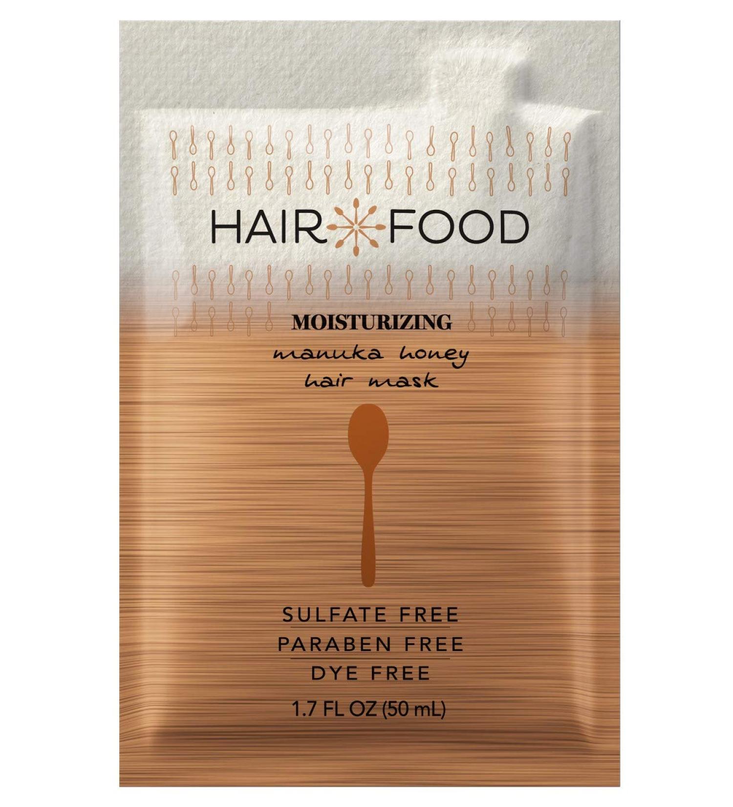 Hair Food Moisturizing Hair Mask for Curly Hair Manuka Honey Paraben & Dye Free 1.7 fl oz 10 Count