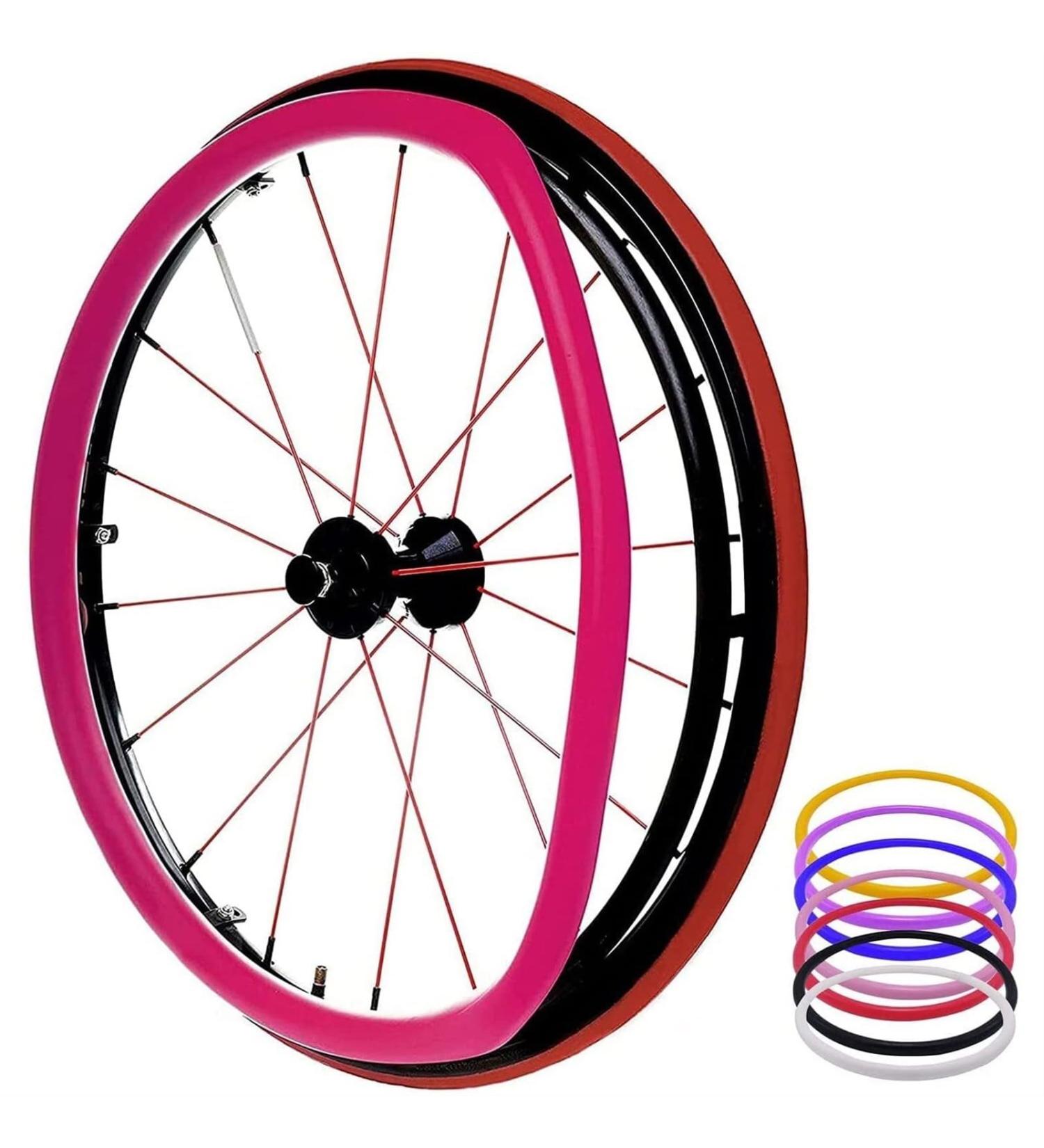 Silicone Wheelchair Push Rim Covers 1 Pair Non-Slip Wheelchair Hand Push Cover Rear Wheel Grips Cover Wheelchair Rear Wheel Cover for Improve Grip and Traction Orange-22inch (Color : Pink Size : 24inch Pink - Buy Online on SooperMarket.com