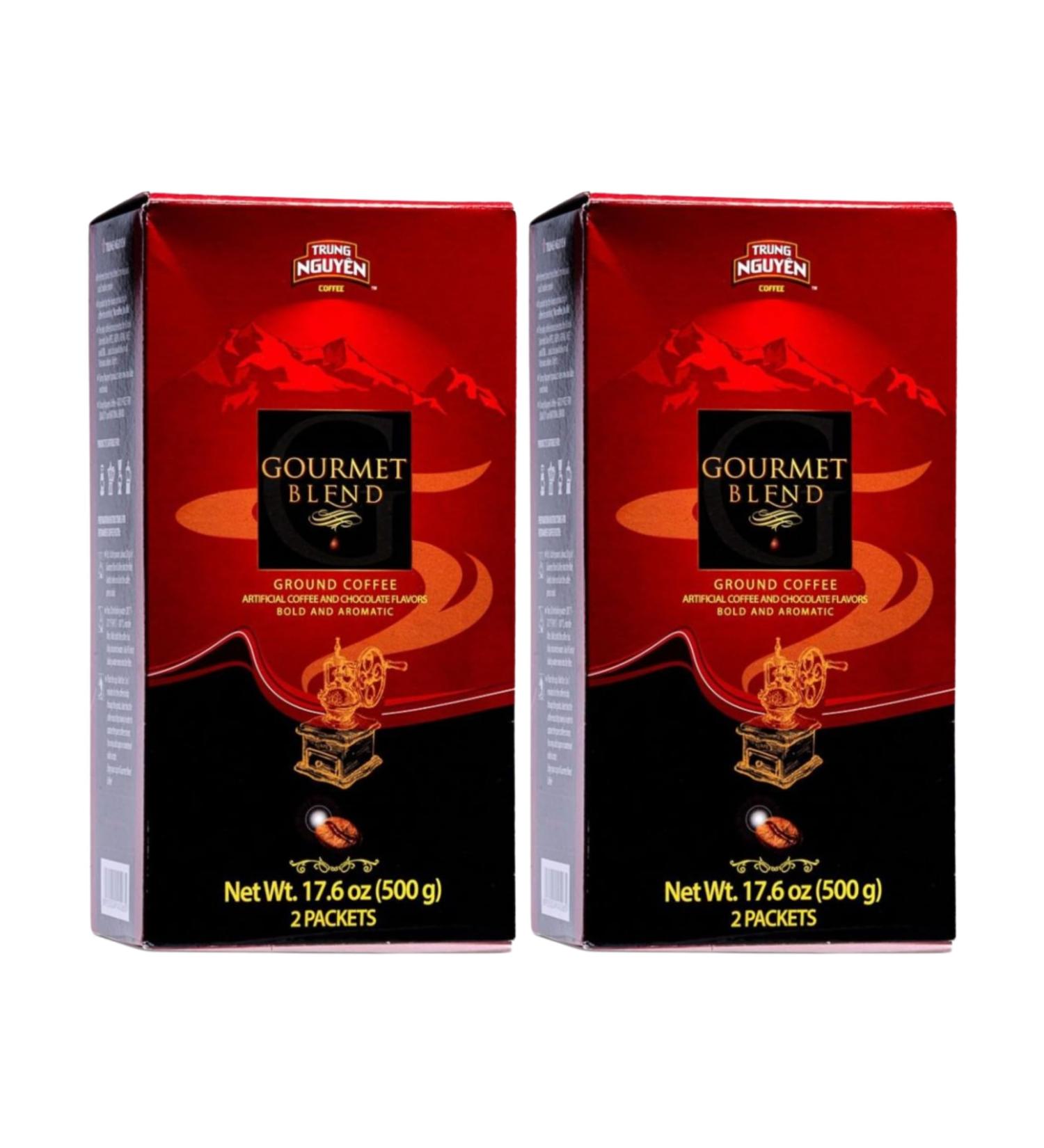 Vietnamese Coffee - Gourmet Coffee Beans Blend Trung Nguyen 2 Packs x 500 g each | Bold and Aromatic Ground Coffee from Vietnam - Buy Online on SooperMarket.com