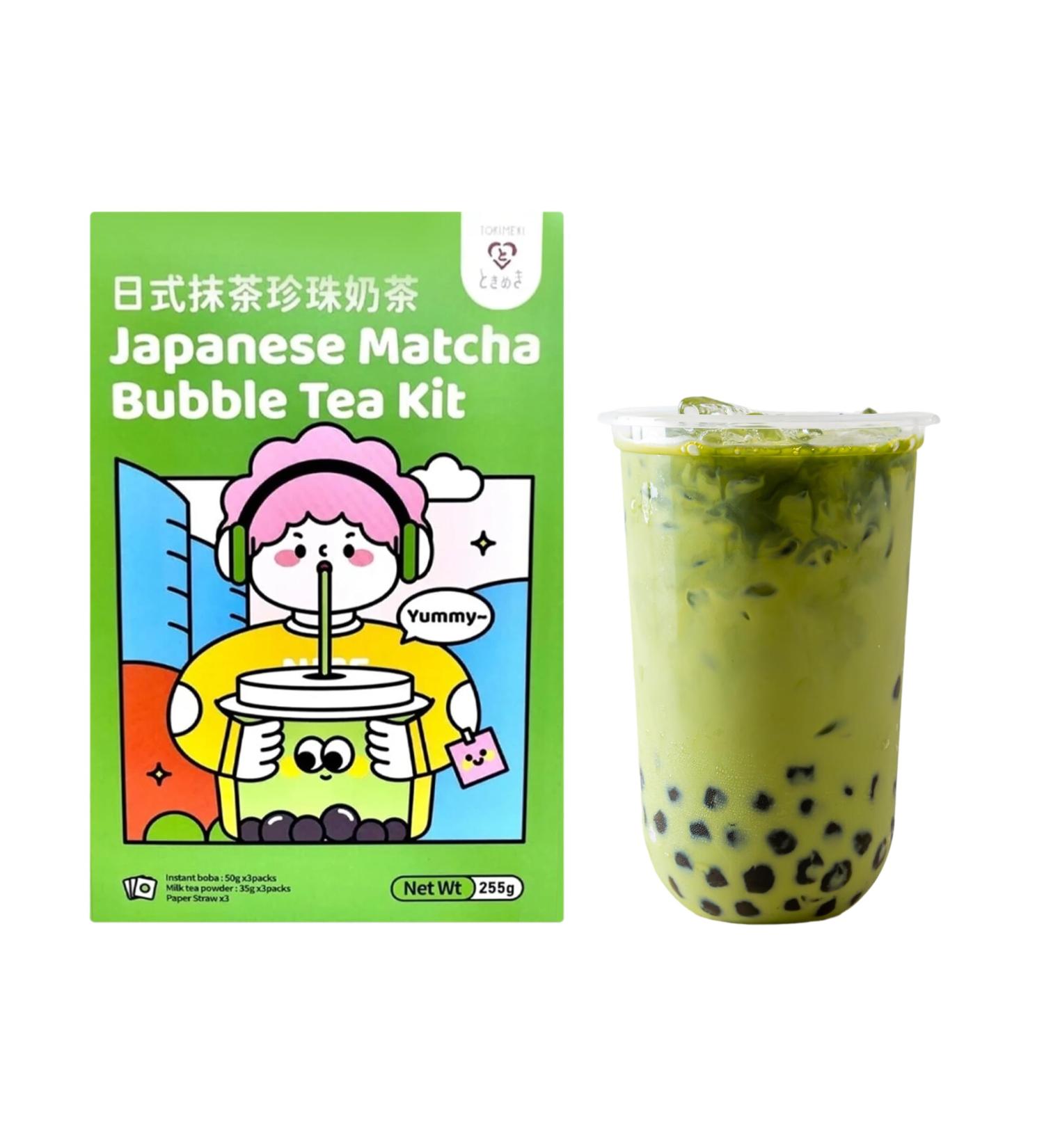 Tokimeki Japanese Matcha Bubble Tea Kit 255g | Authentic Matcha Experience | Easy Hot & Cold Preparation | Perfect for Home Enjoyment - Buy Online on SooperMarket.com