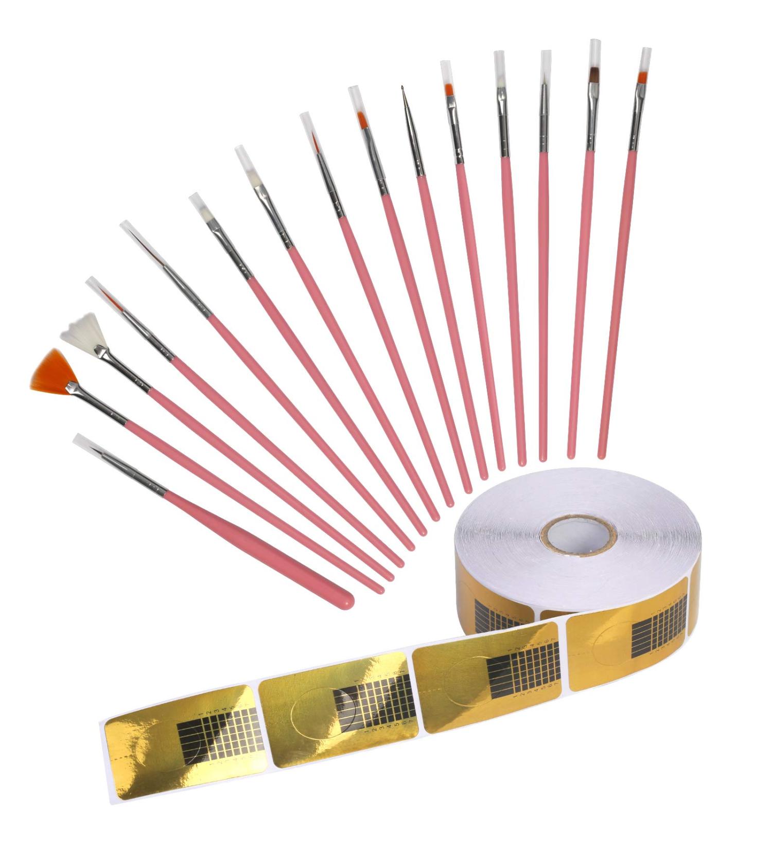 Katoom 515 Pcs Self-Adhesive Nail Stencils - Golden Gel Nail Extension Templates for Perfect Nail Art - Buy Online on SooperMarket.com