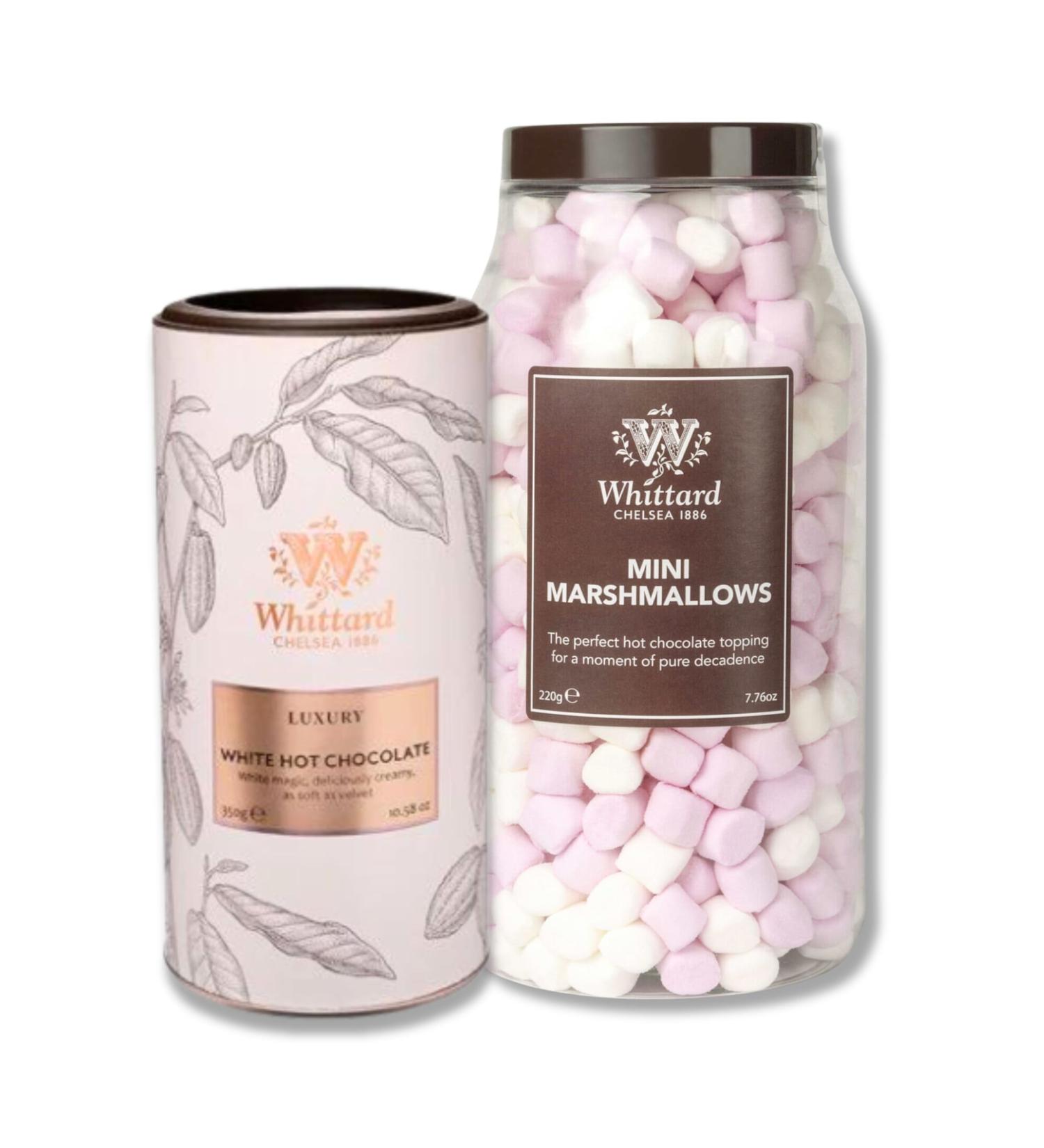 Luxury White Hot Chocolate Set Bundle with Whittard of Chelsea Luxury White Hot Chocolate 350g + Whittard Mini Marshmallows 230g - Perfect for Any Occasion - Buy Online on SooperMarket.com