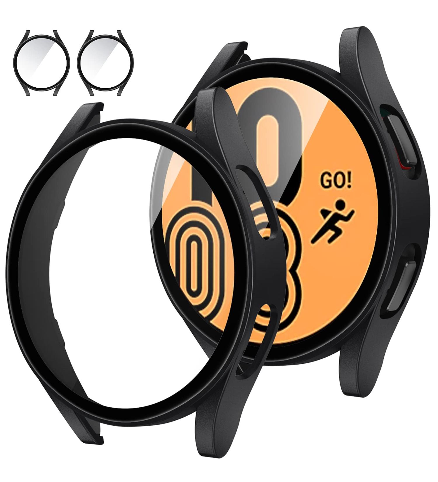 2Pack Tensea Samsung Galaxy Watch 4 44mm Screen Protector Case - Matte Black - Buy Online on SooperMarket.com