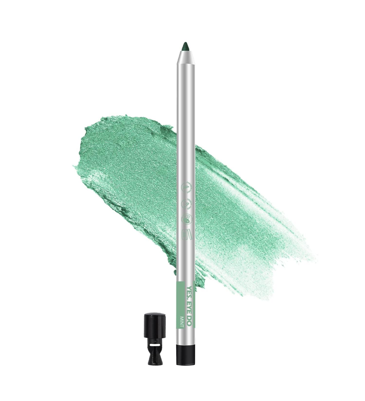 YES.EYE DO Gel Eyeliner Waterproof Smudgeproof Retractable Eyeliner Gel with built-in sharpener Colored Glitter Eyeliner Highly Pigmented and Creamy (Mint) - Buy Online on SooperMarket.com