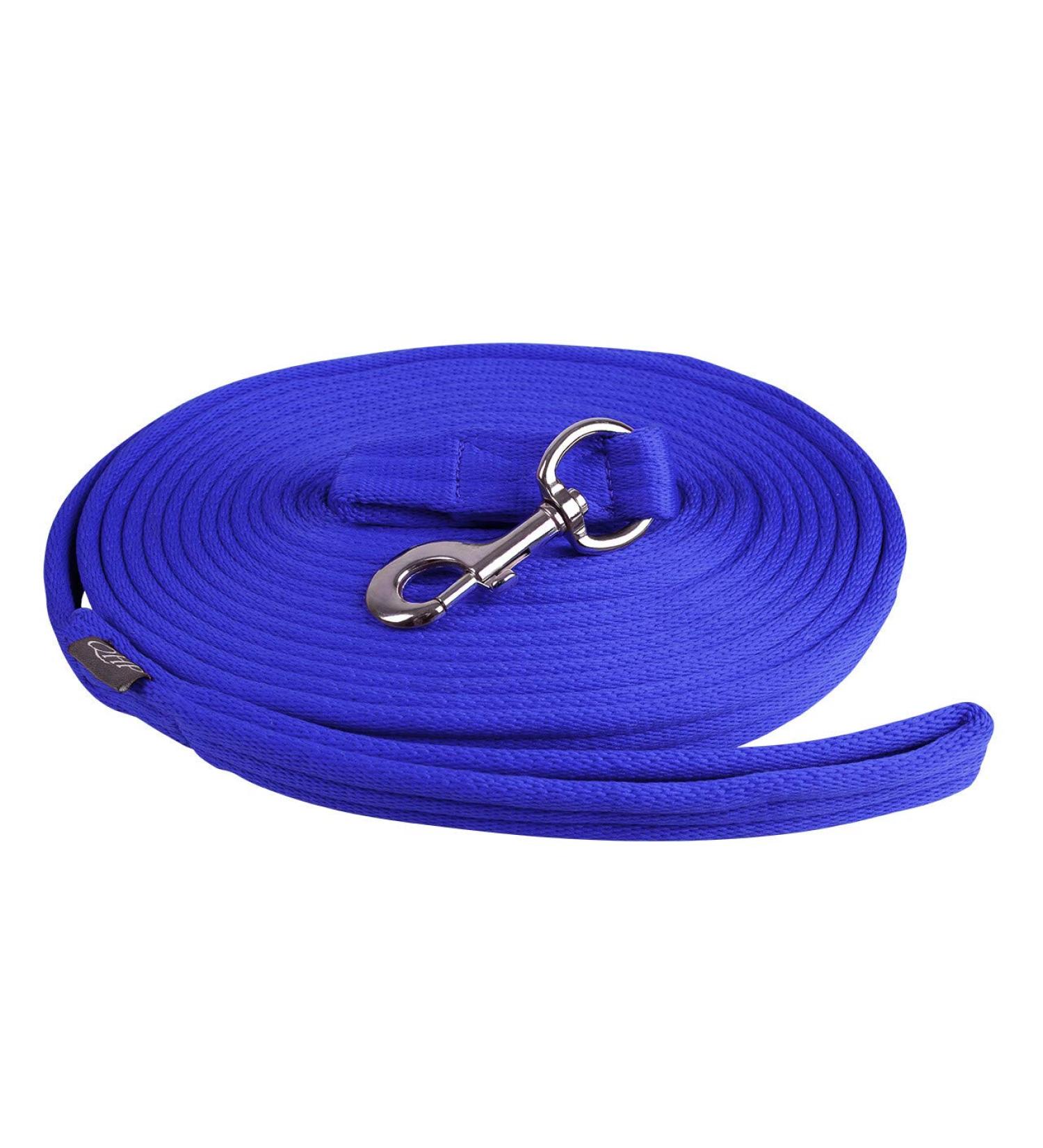 QHP Longe Lunging Leash 8 m with Bag (Cobalt Blue)