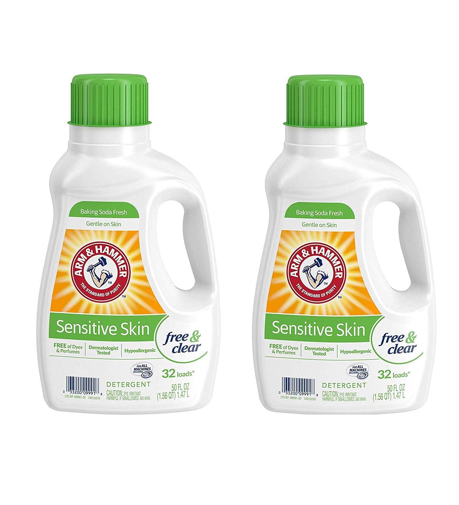 Buy Arm & Hammer Liquid Perfume & Dye Free Dual HE - 50 oz (Pack of 2) | Eco-Friendly Hypoallergenic Laundry Detergent - International Shipping Available - Buy Online on SooperMarket.com