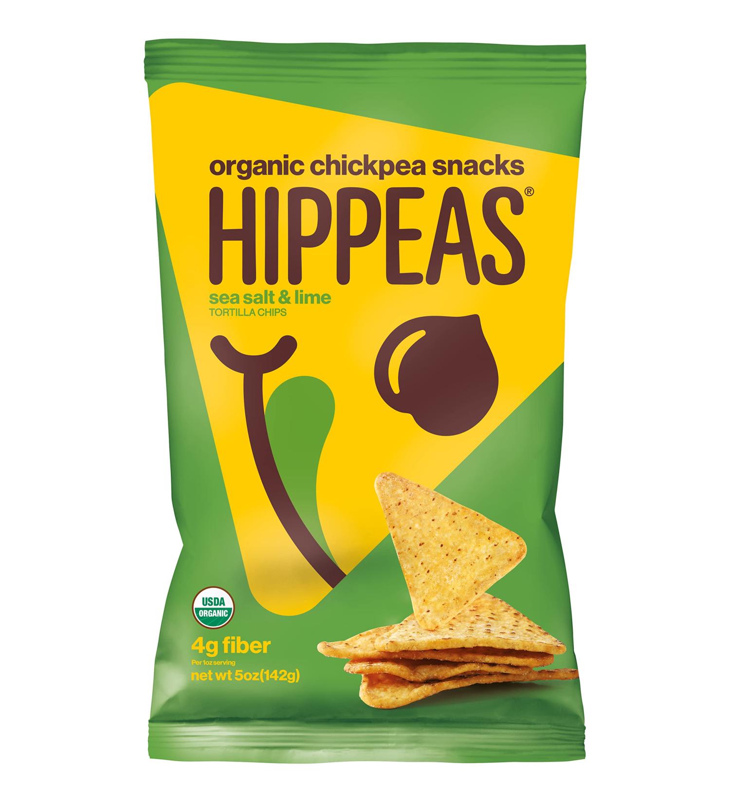 Hippeas Organic Chickpea Puffs Tortilla Chips + Sea Salt & Lime | 5 oz 6 ct | Vegan Gluten-Free Crunchy Protein Chips - Buy Online on SooperMarket.com