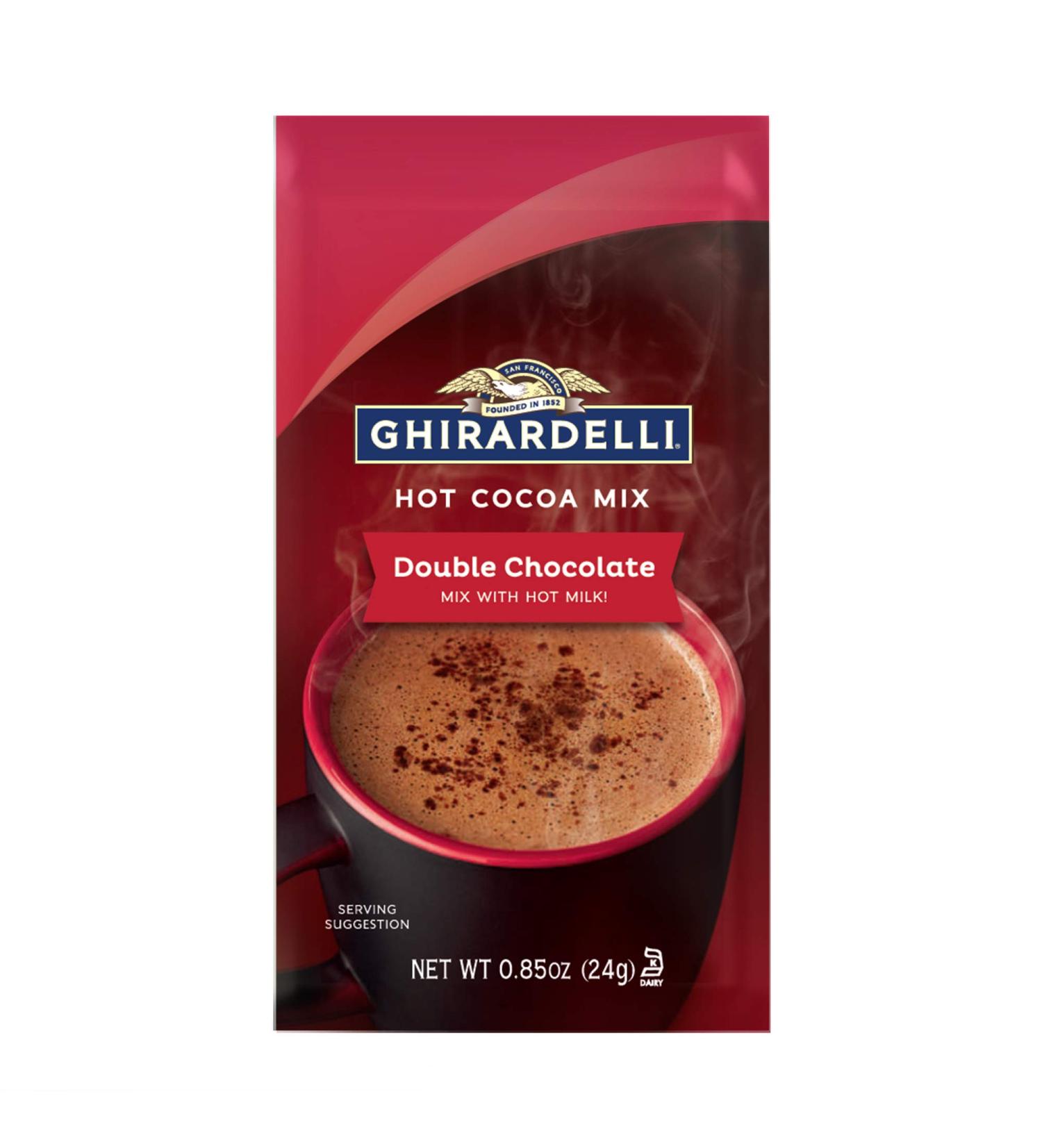 Ghirardelli Double Chocolate Hot Cocoa Mix 25 Count 0.85oz. Packet - Buy Online on SooperMarket.com
