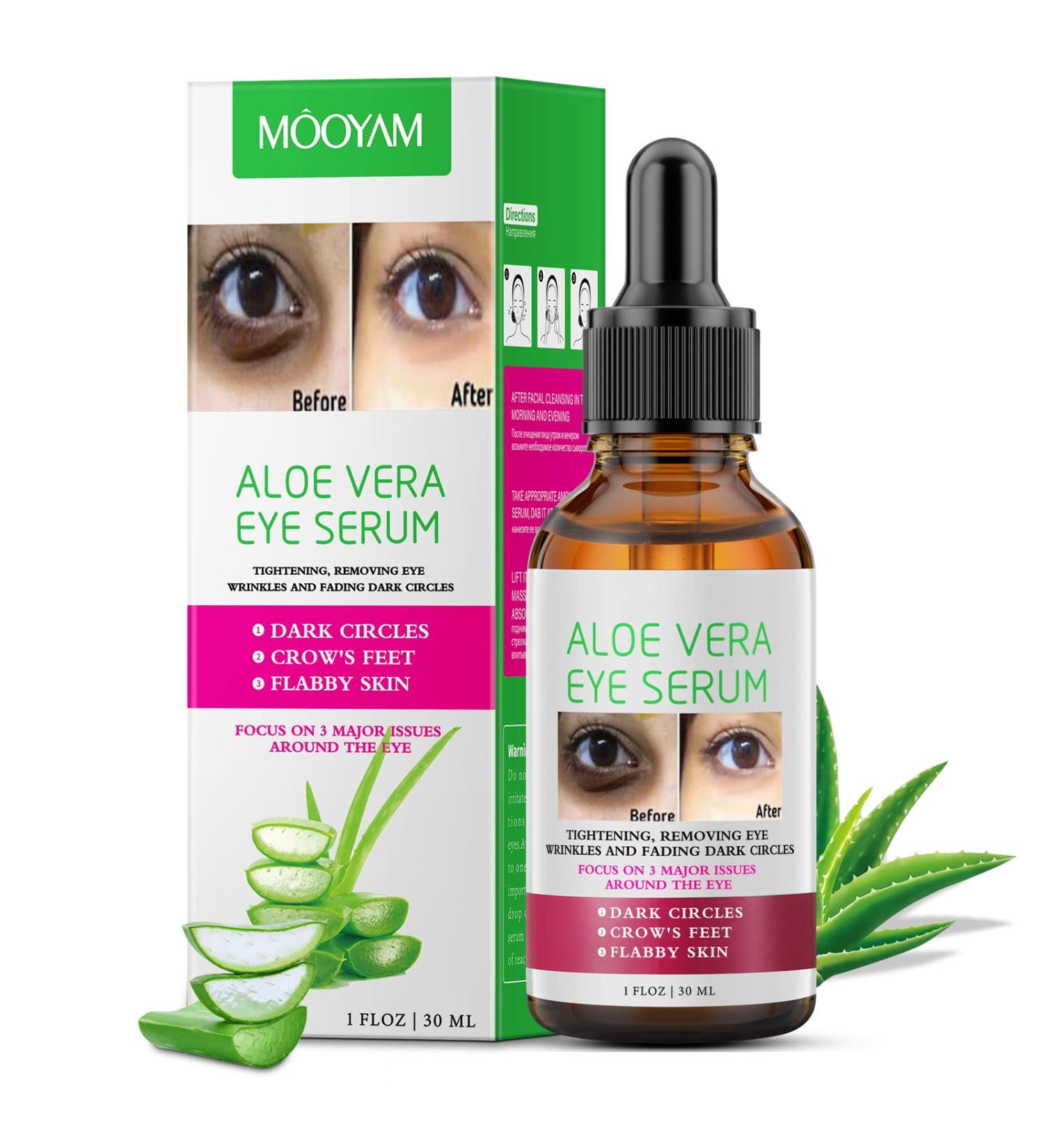 Aloe Vera Anti Aging Eye Serum | Dark Circle & Puffiness Treatment for Women - Buy Online on SooperMarket.com