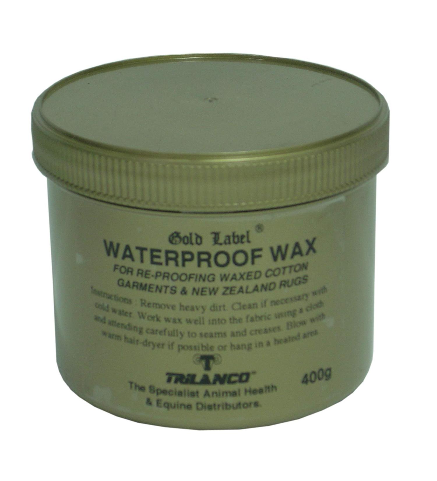 Waterproof Wax Gold Label. Re-proofing For All Waxed Cotton Garments 400 GM