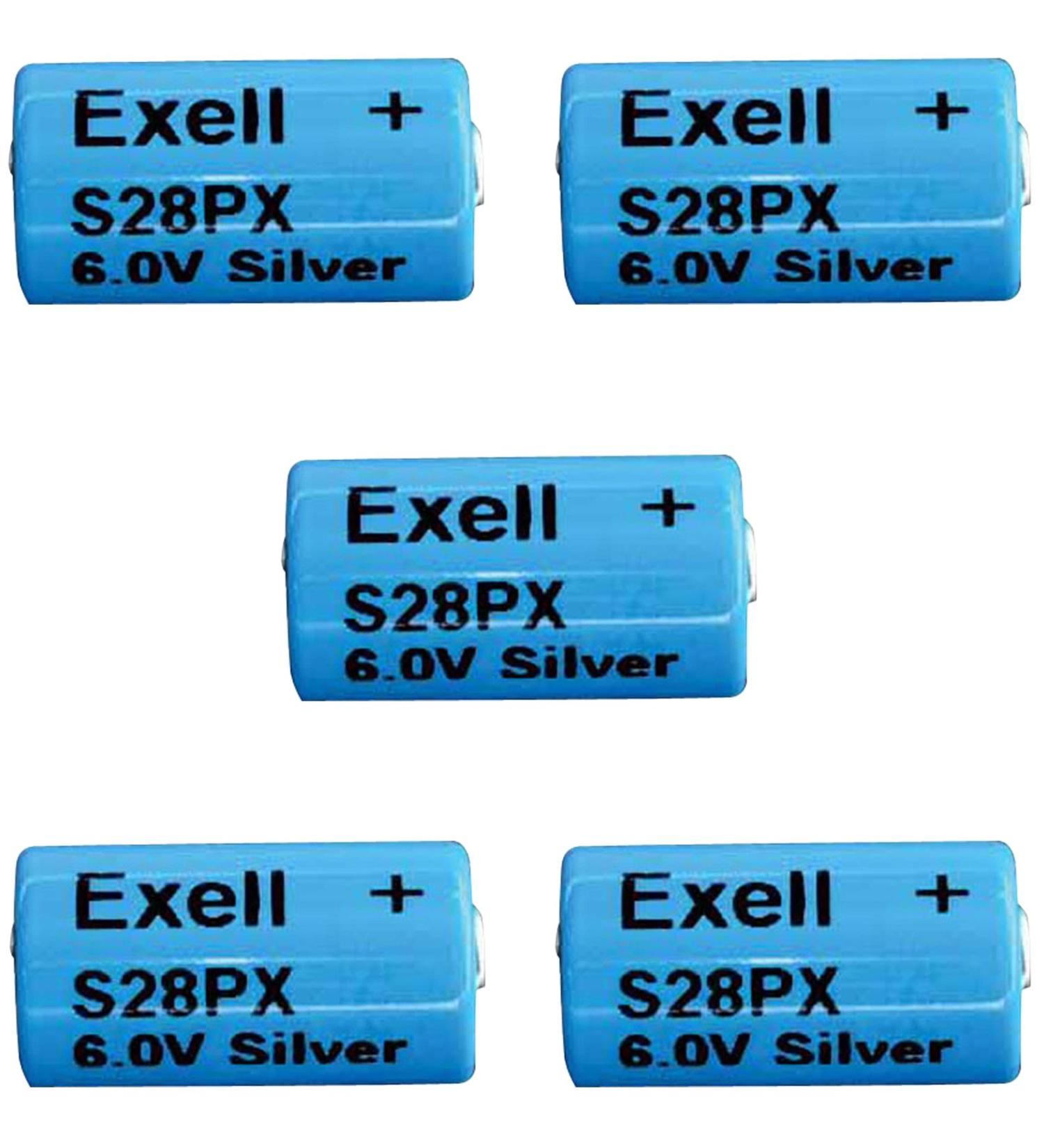 5pc Exell S28PX 6V Silver Oxide Battery 4SR44 V28PX PX28 544
