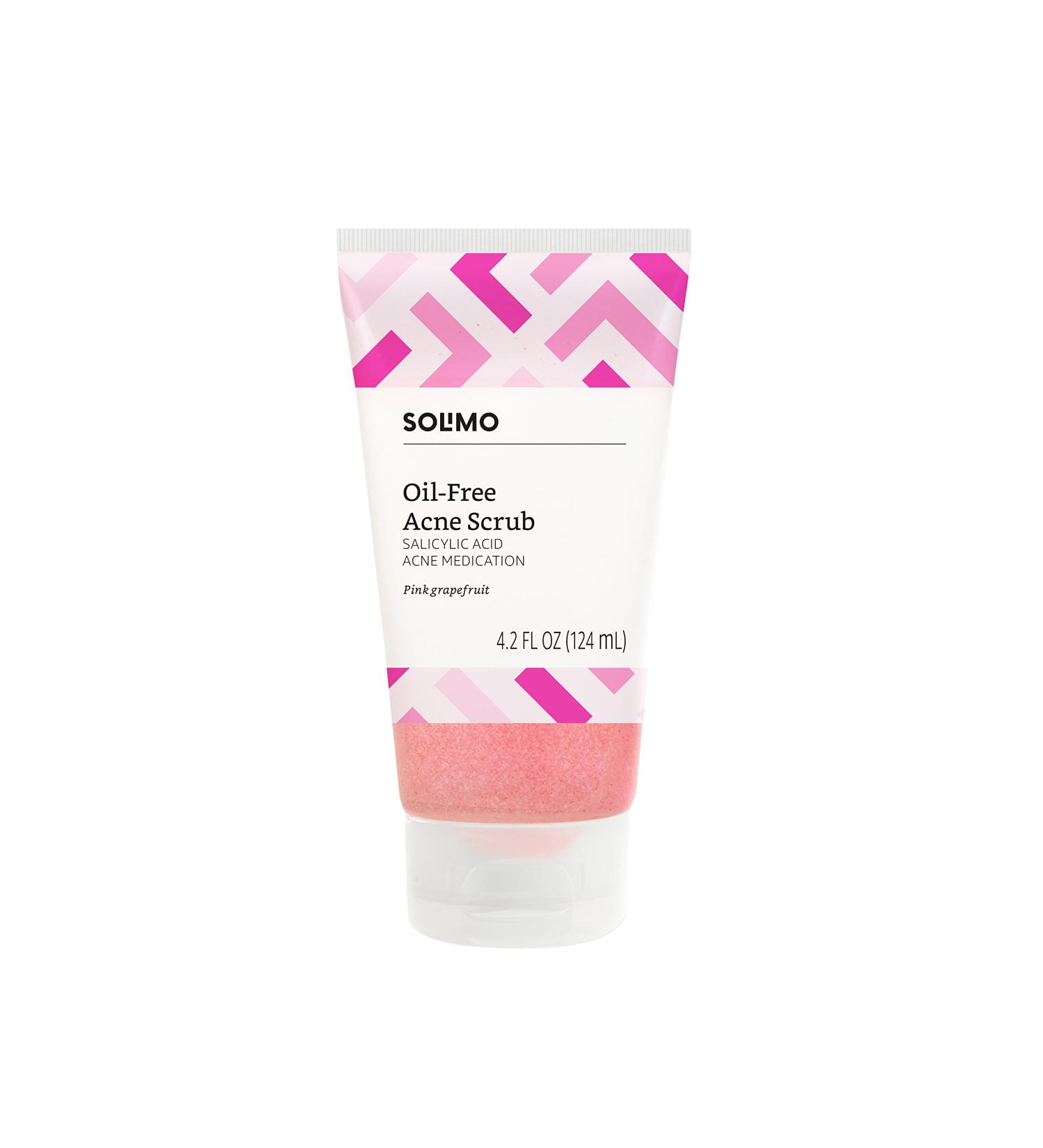 Solimo Oil-free Pink Grapefruit Facial Scrub - 2% Salicylic Acid Acne Medication - Dermatologist Tested - 4.2 Fl Oz - Buy Online on SooperMarket.com