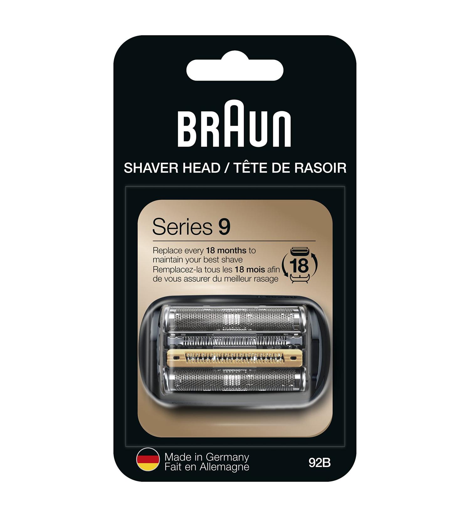 Braun 92B Black Electric Shaver Head Replacement Part for Series 9 Razors - Men's 92B Replacement Head - Buy Online on SooperMarket.com