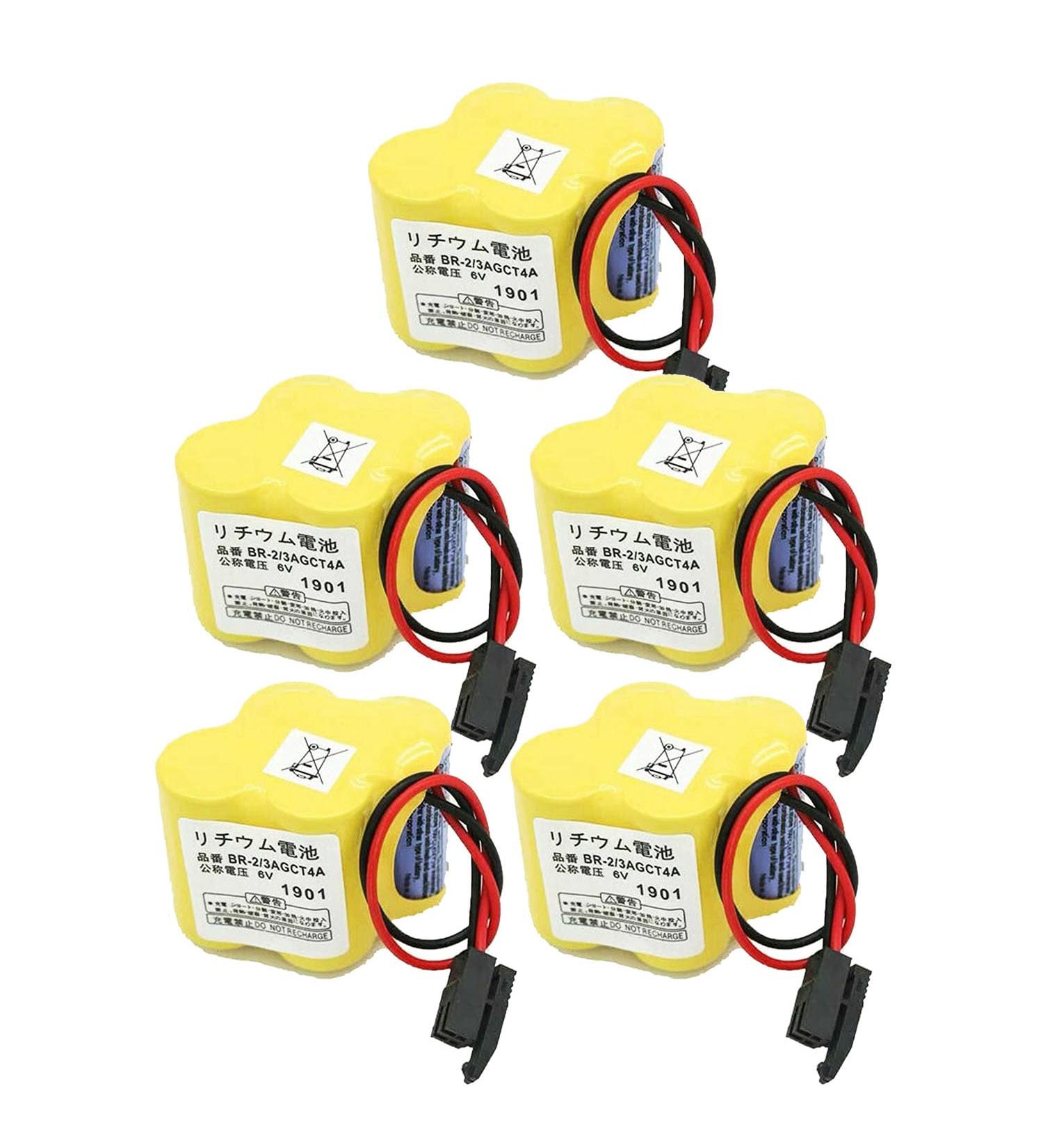 Buy 5 Pack 4400mAh BR-2/3AGCT4A 6V Replacement Battery for FANUC A98L-0031-0025 CNC System - Non-Rechargeable Battery | International Shipping Available - Buy Online on SooperMarket.com