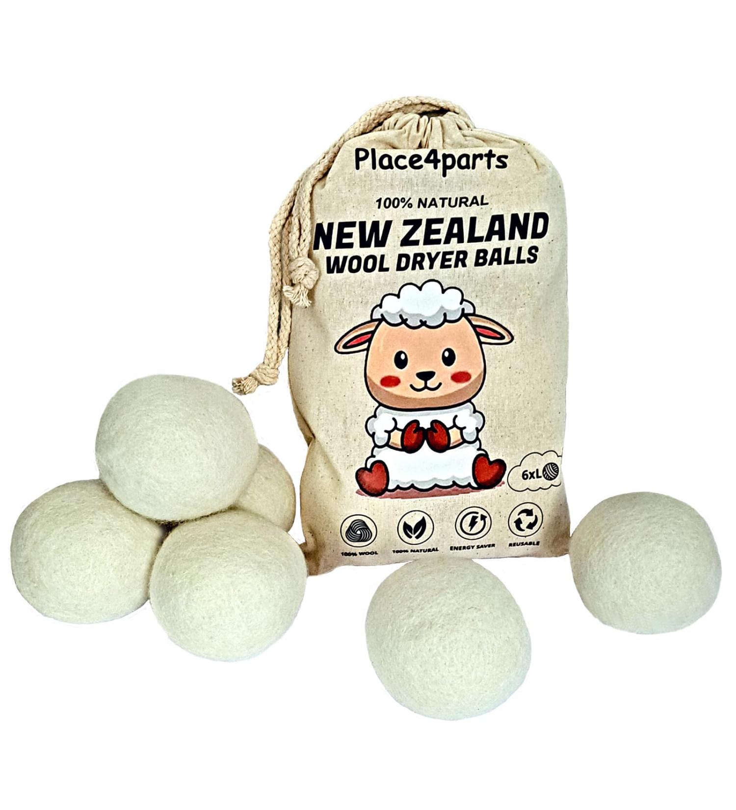 Wool Dryer Balls Quicker Drying Reduces Wrinkles and Ironing Replaces Fabric Softener 6 Large New Zealand Wool Balls Lasts More Than 1000 Loads - Buy Online on SooperMarket.com