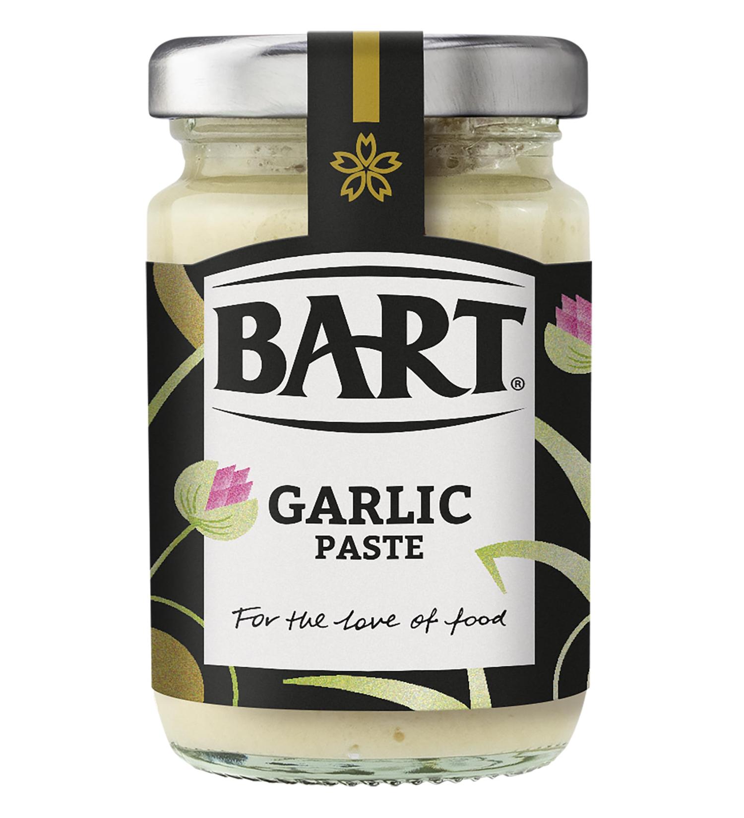 BART Garlic Paste Jar - Sweet & Flavoursome Garlic Ideal for Curry Stir fry & Pasta Sauce - Vegan & Gluten Free (6x90g Bulk Buy Set)